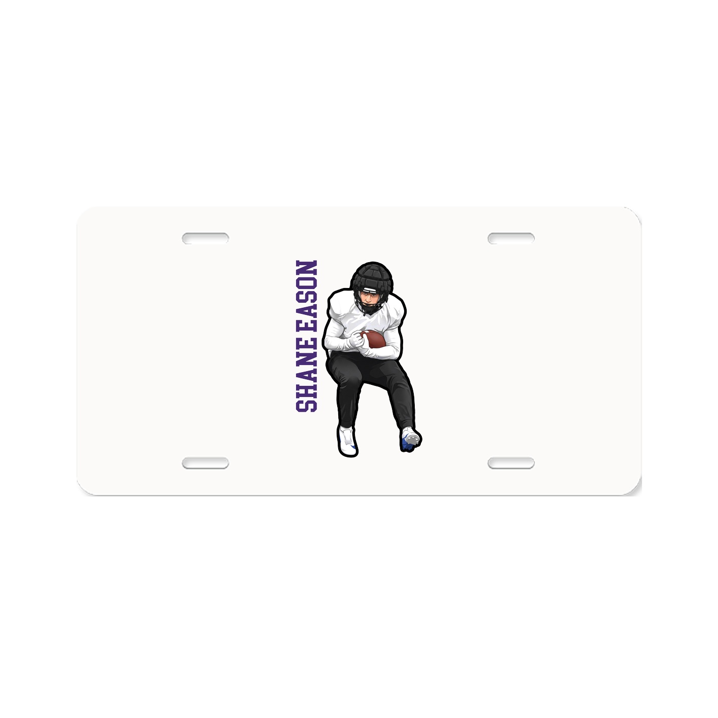 License Plate — Name Vertical in Classic