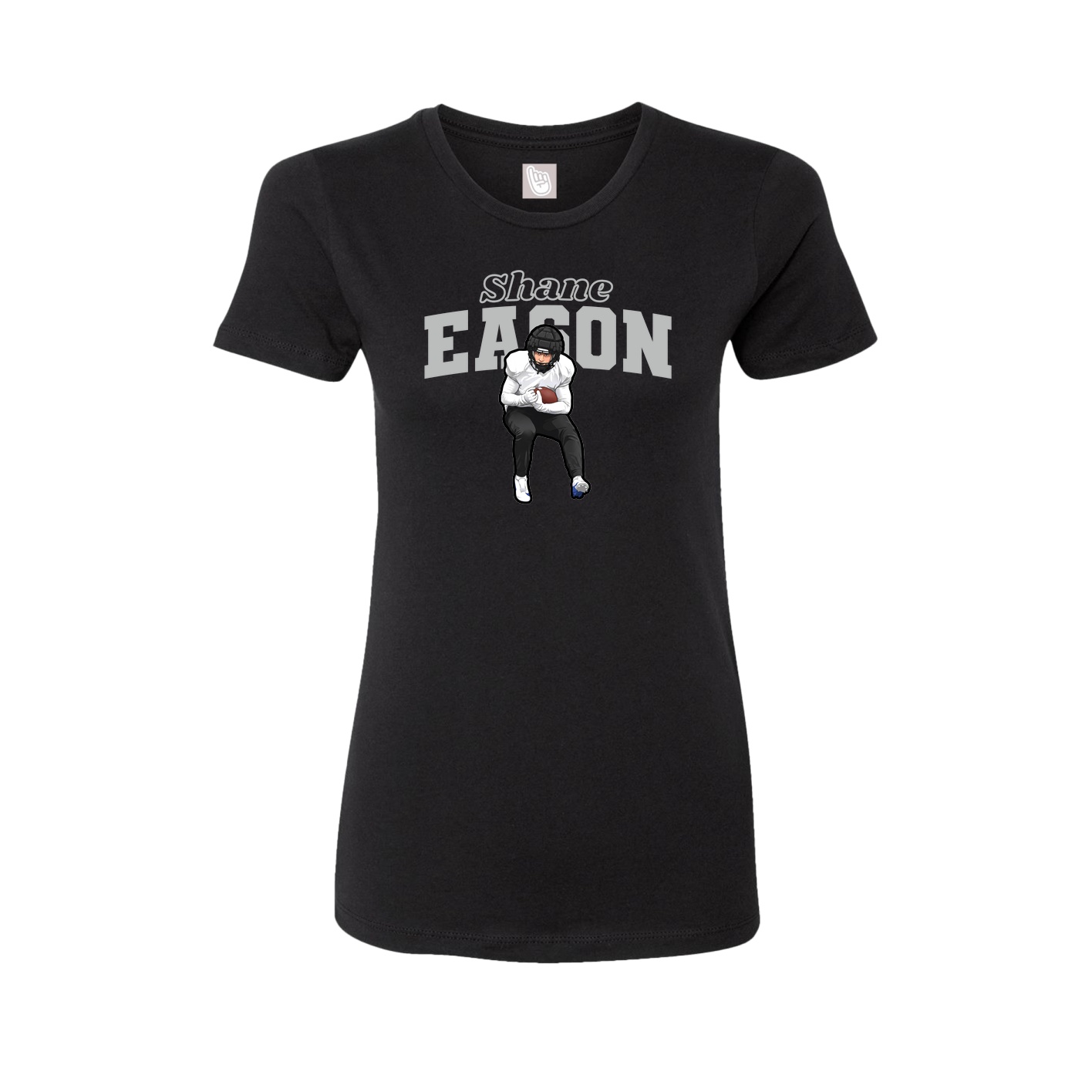 Fitted Women's Tee — Name Arch in Black