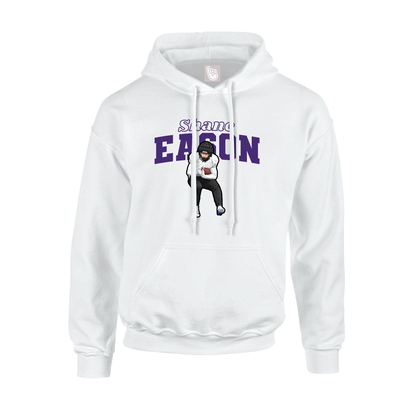 Hoodie — Name Arch in White