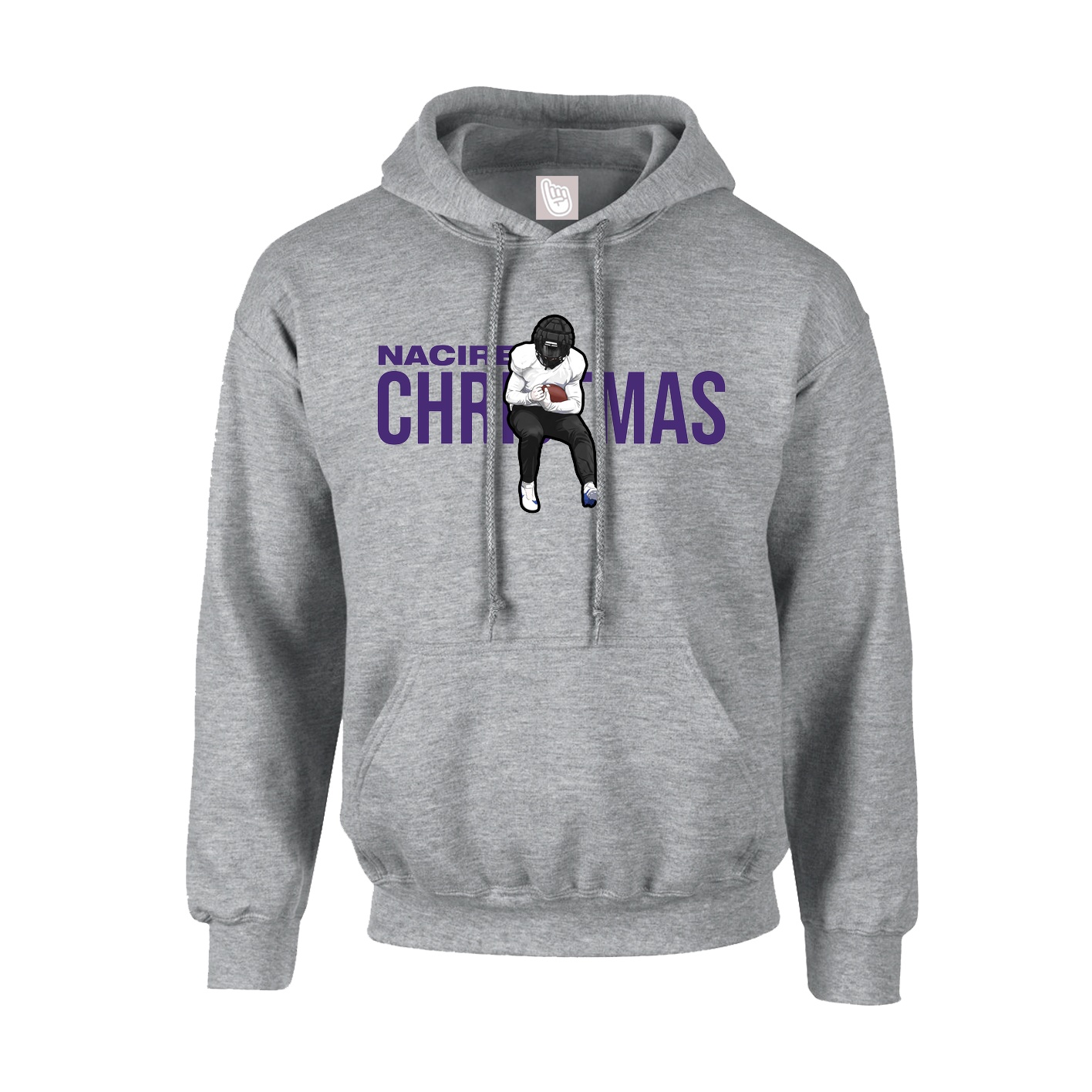 Youth Hoodie — Player Name in Grey