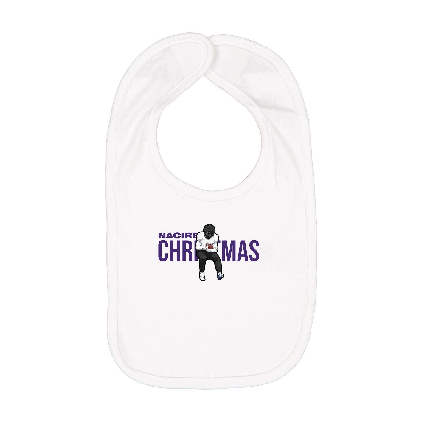 Infant Bib — Player Name in White