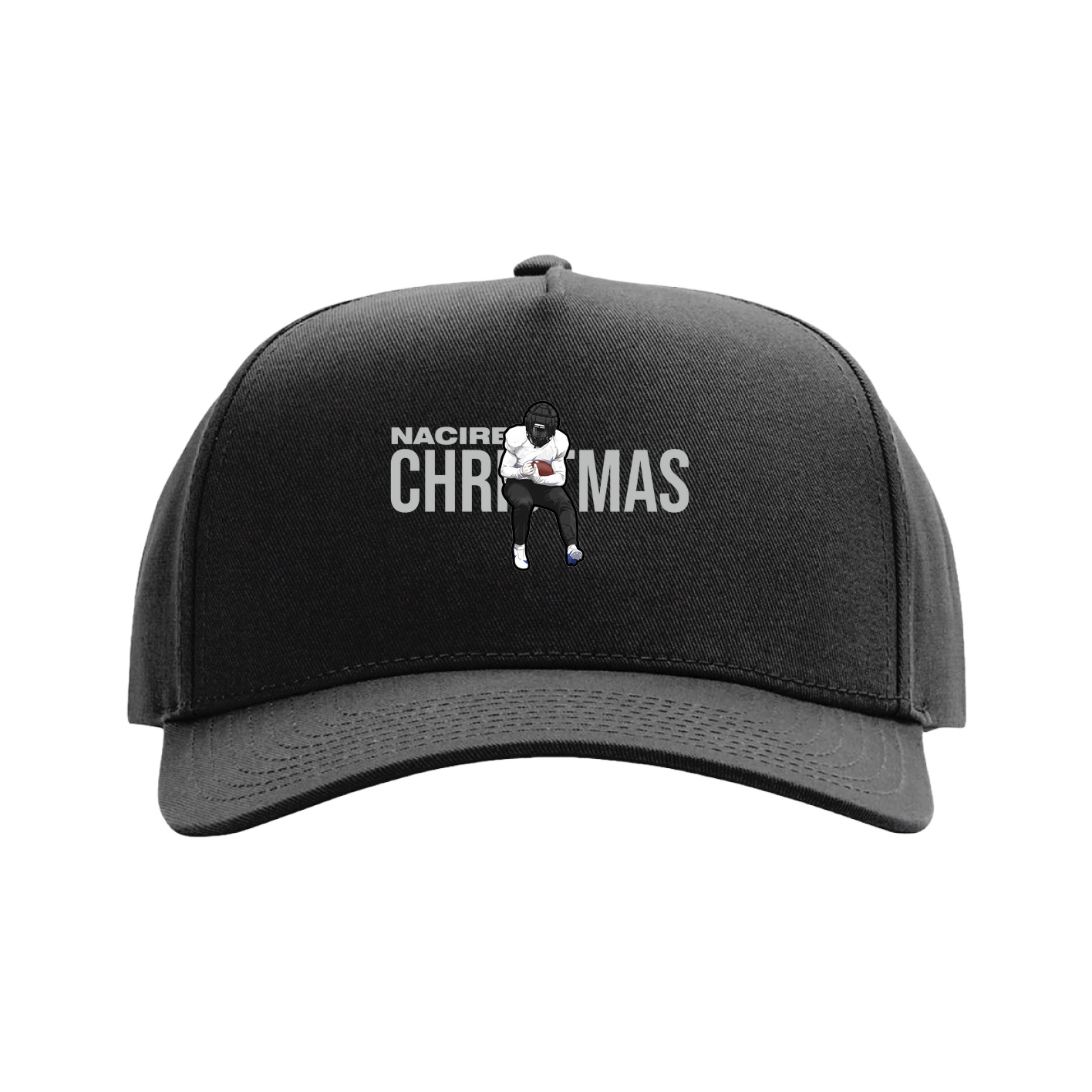 Full Fabric Five-Panel Champ Cap — Player Name in Black