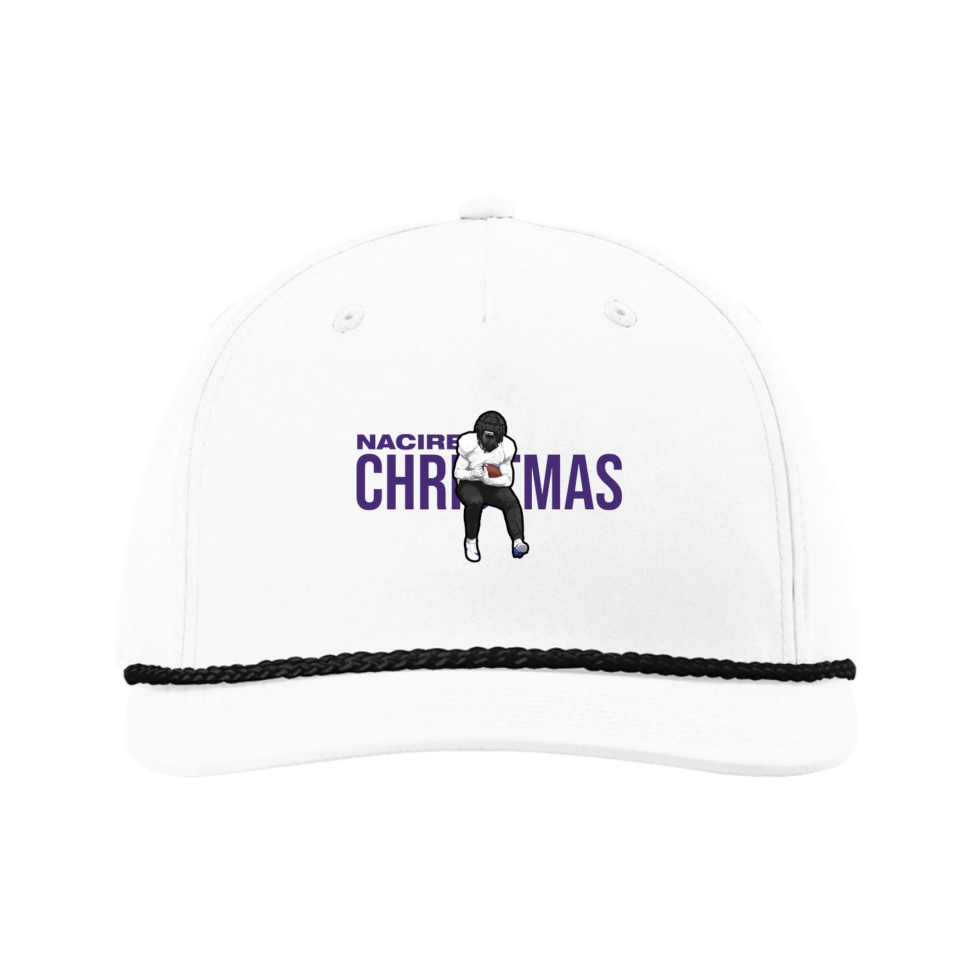 Five-Panel Classic Rope Cap — Player Name in White