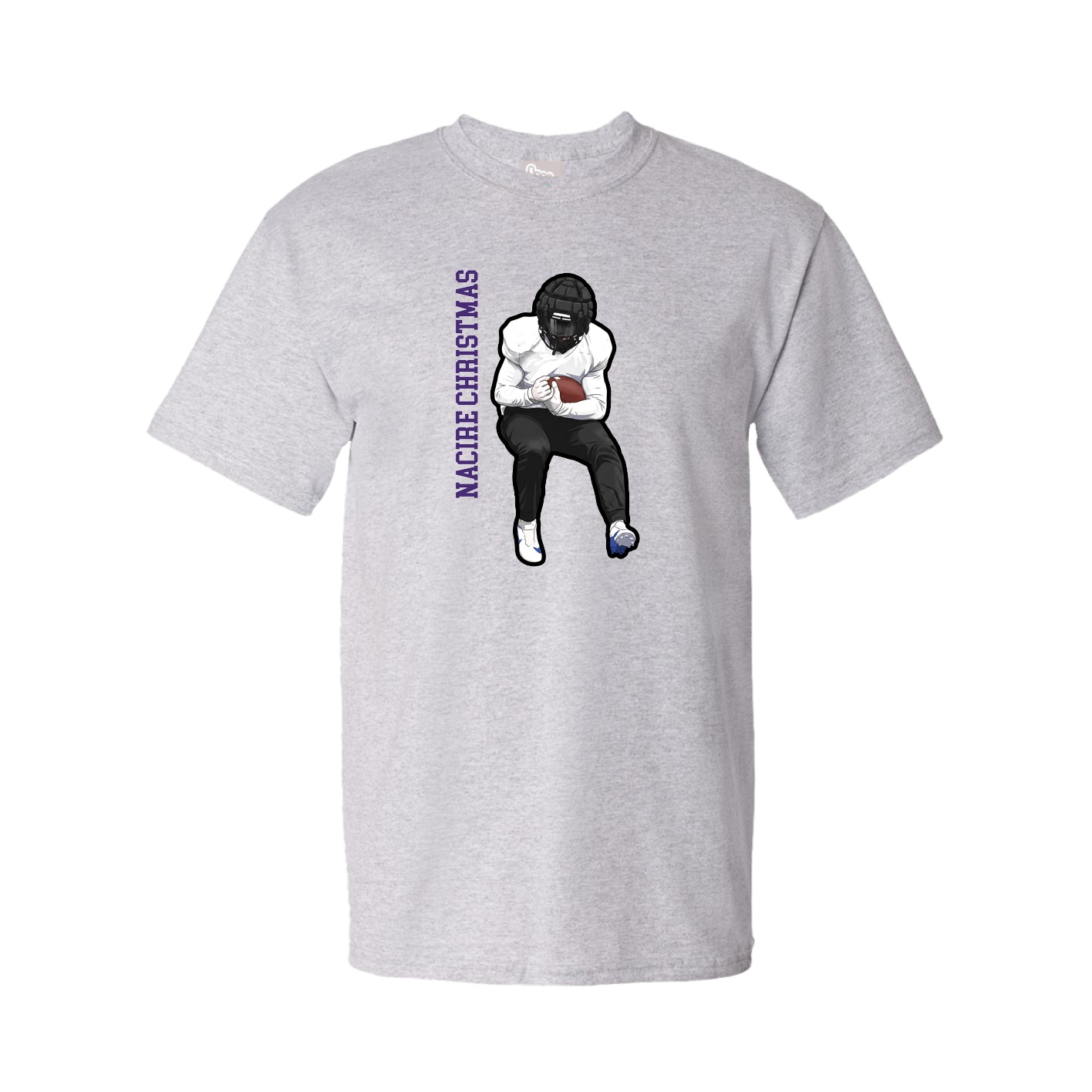 Tee — Name Vertical in Grey