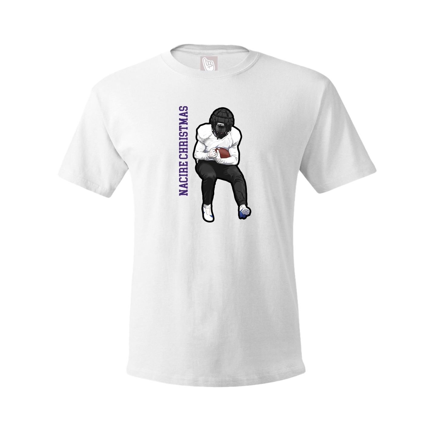 Tee — Name Vertical in White