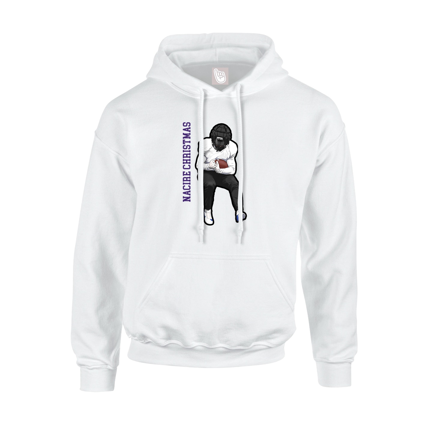 Hoodie — Name Vertical in White