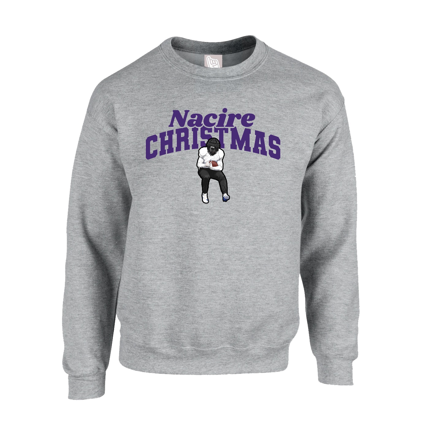 Fleece Crew — Signature Arch in Grey