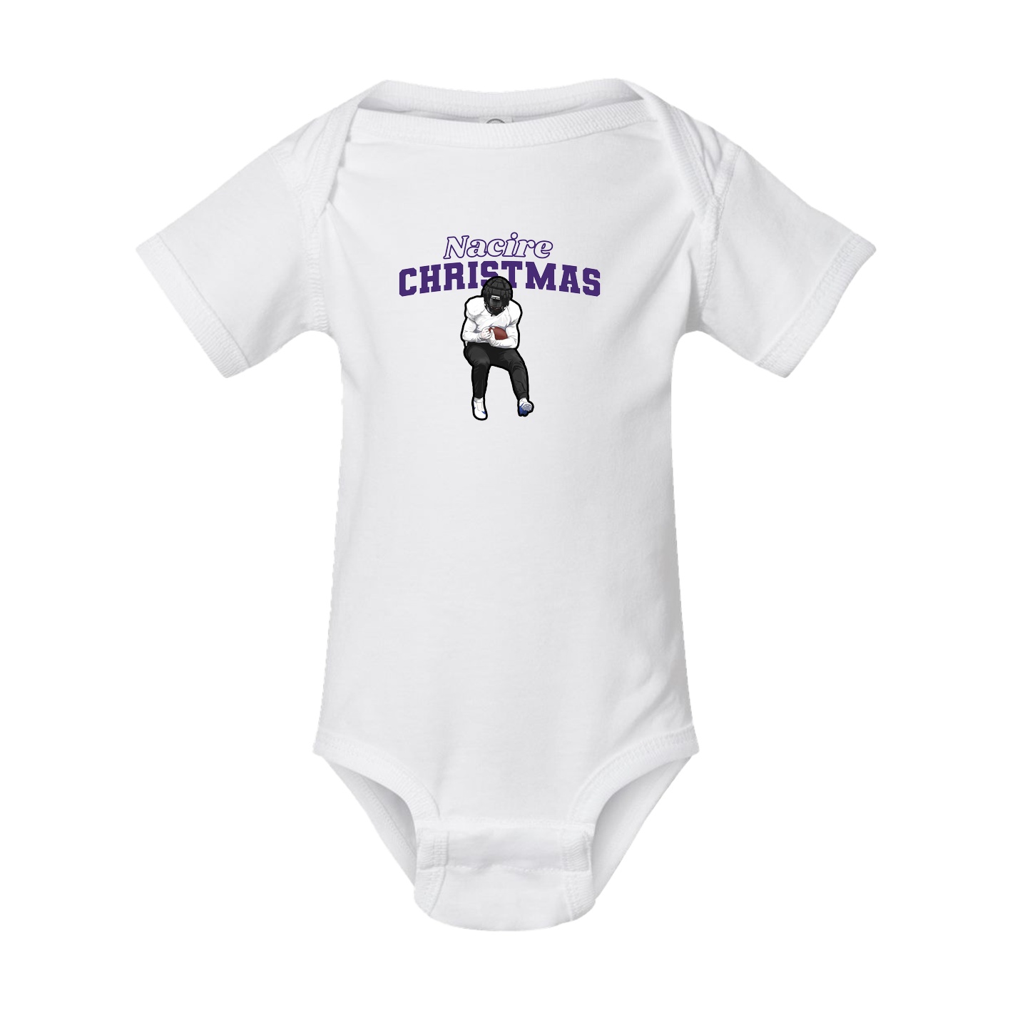 Baby Onesie — Name Arch in White