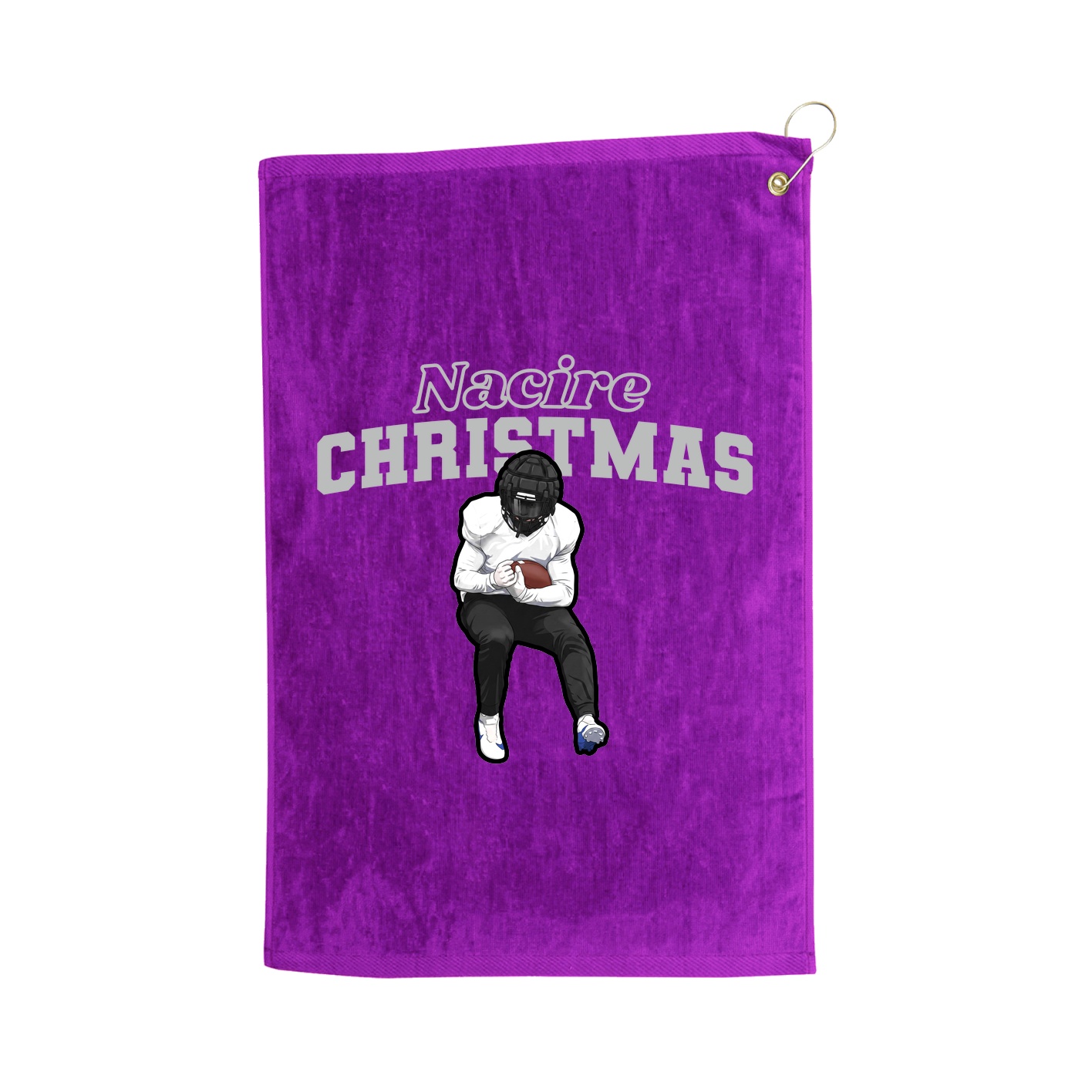 Golf Towel — Name Arch in Purple