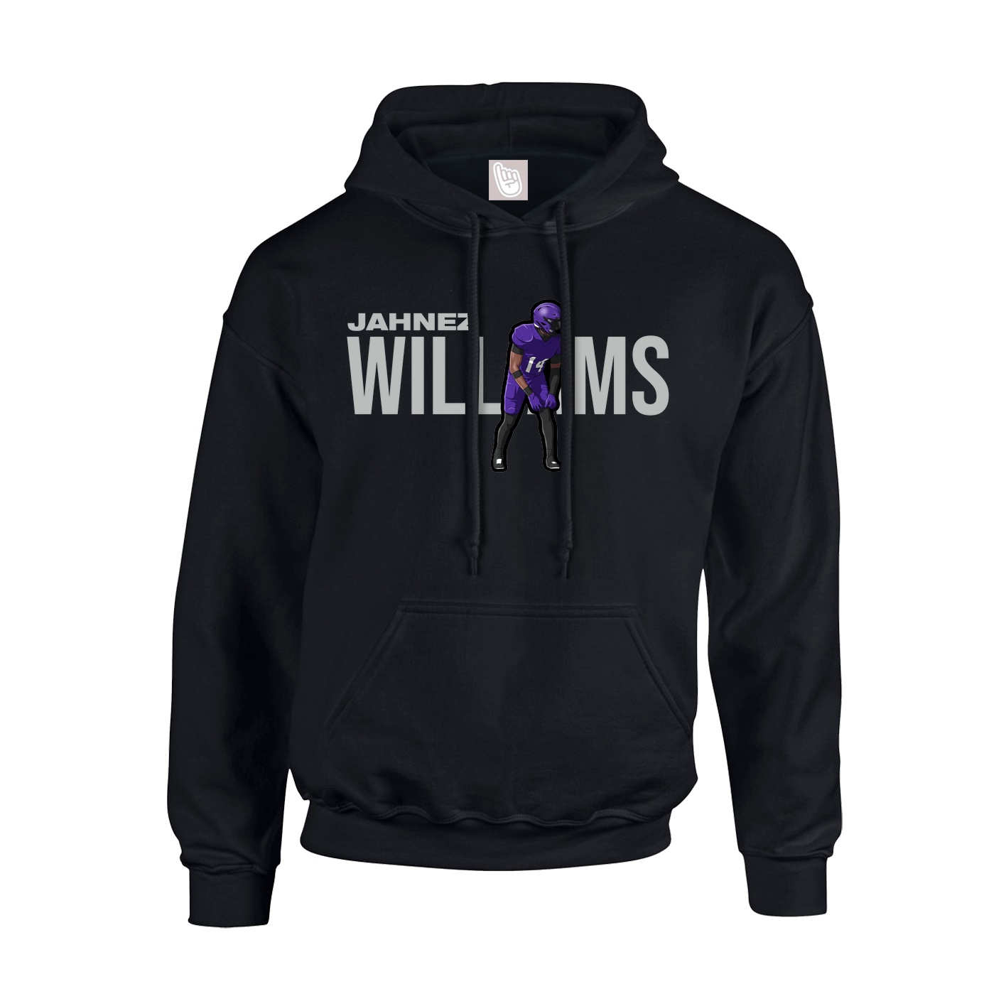 Hoodie — Player Name in Black