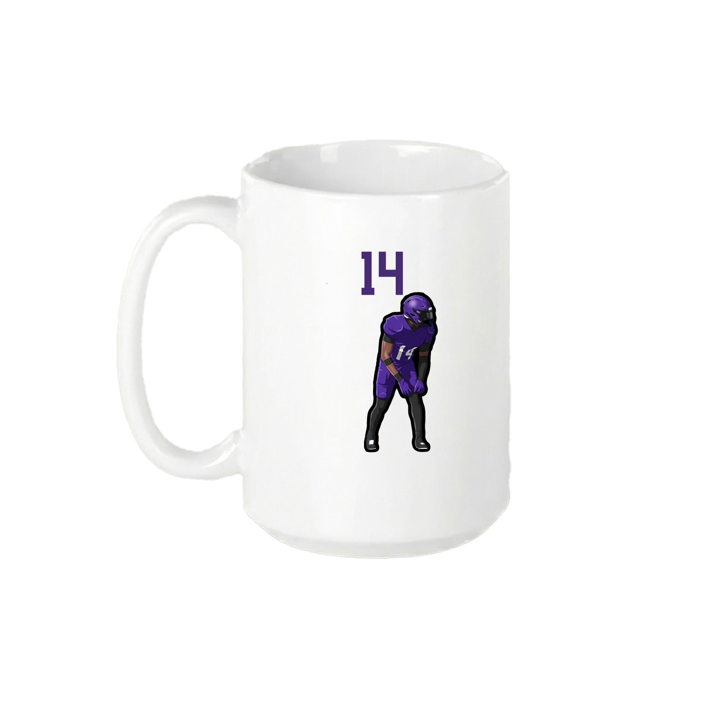 15oz Coffee Mug — Number Top in White