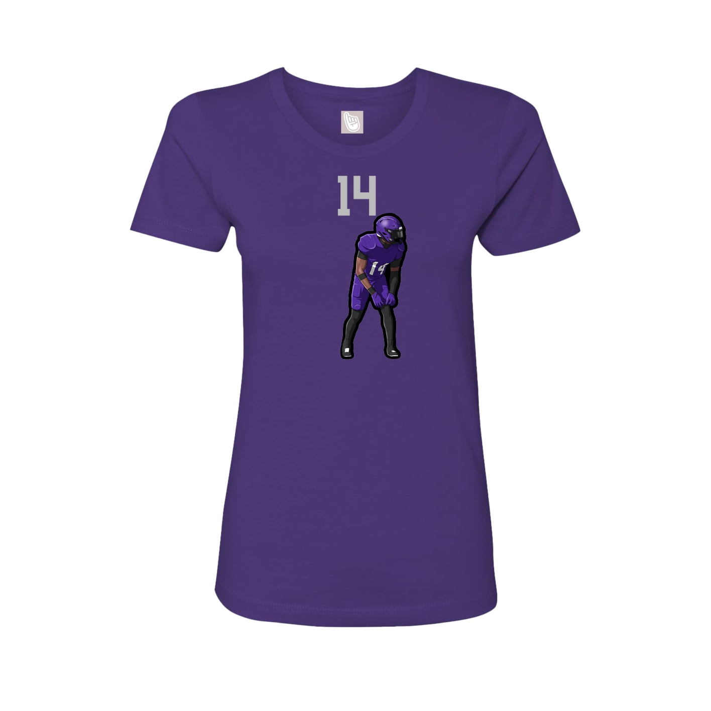 Fitted Women's Tee — Number Top in Purple
