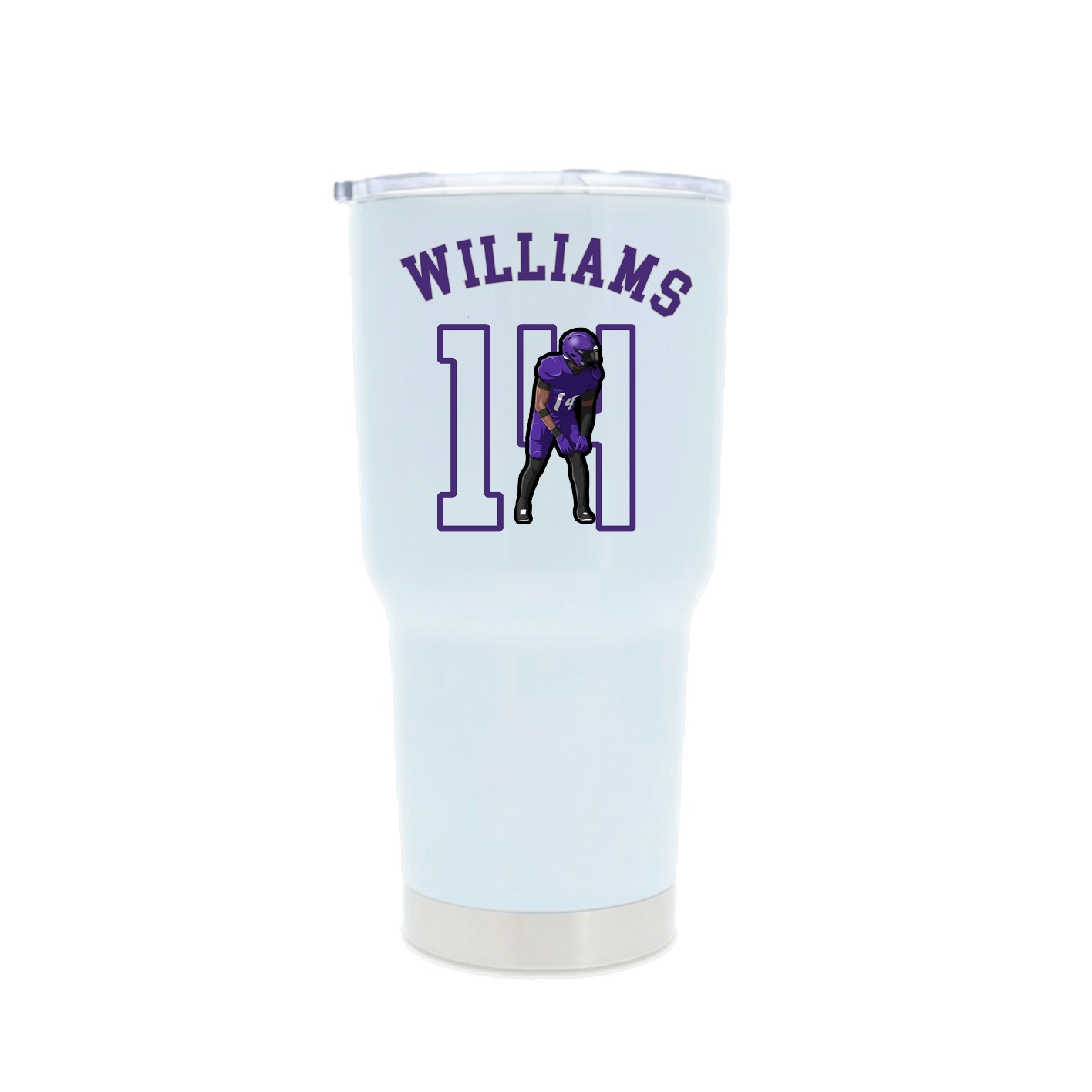 30oz Stainless Steel Tumbler — Shirsey Arch in White