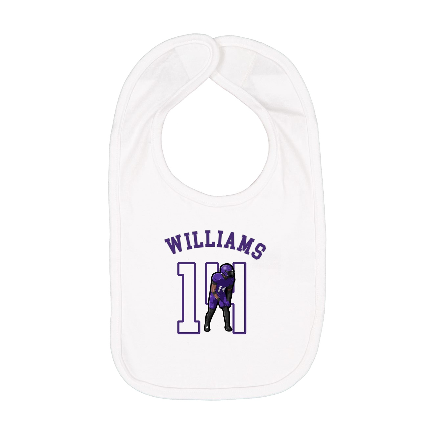 Infant Bib — Shirsey Arch in White