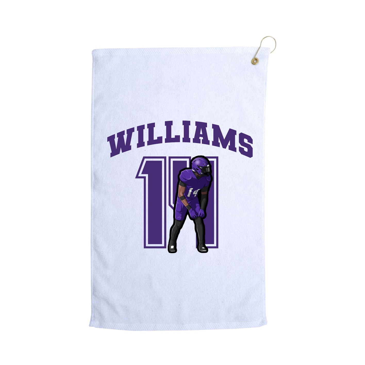 Golf Towel — Number in White