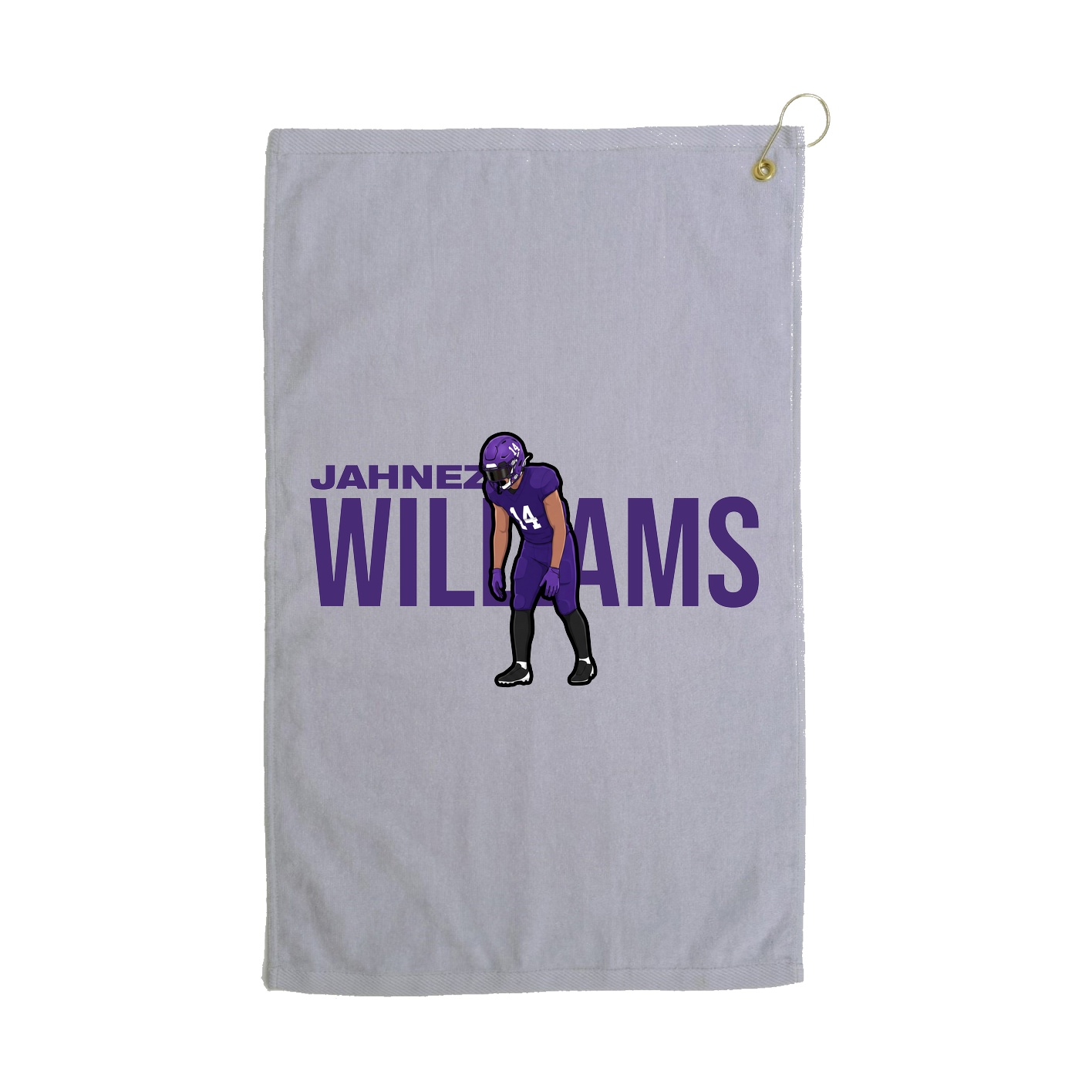 Golf Towel — Player Name in Grey