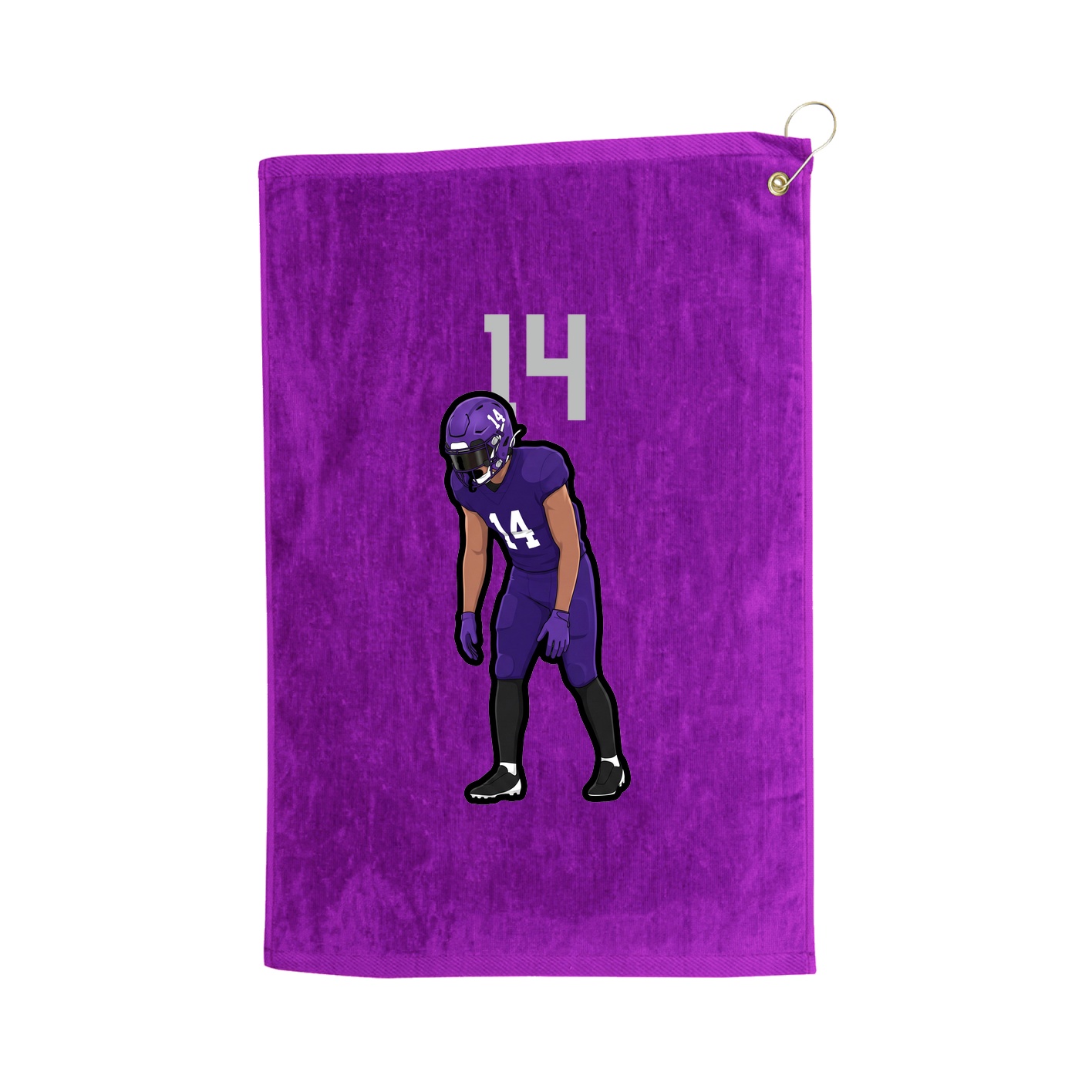 Golf Towel — Number Top in Purple