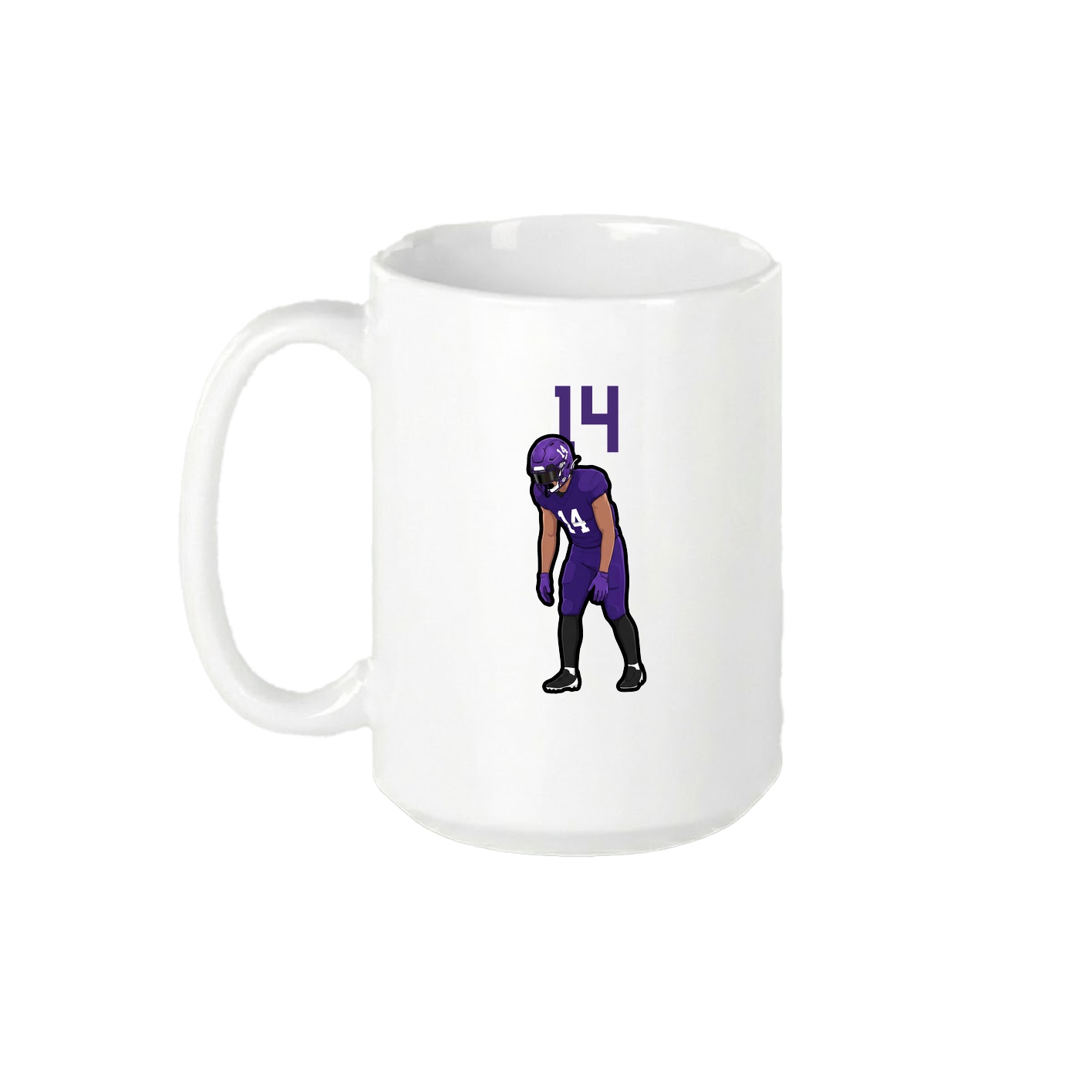 15oz Coffee Mug — Number Top in White