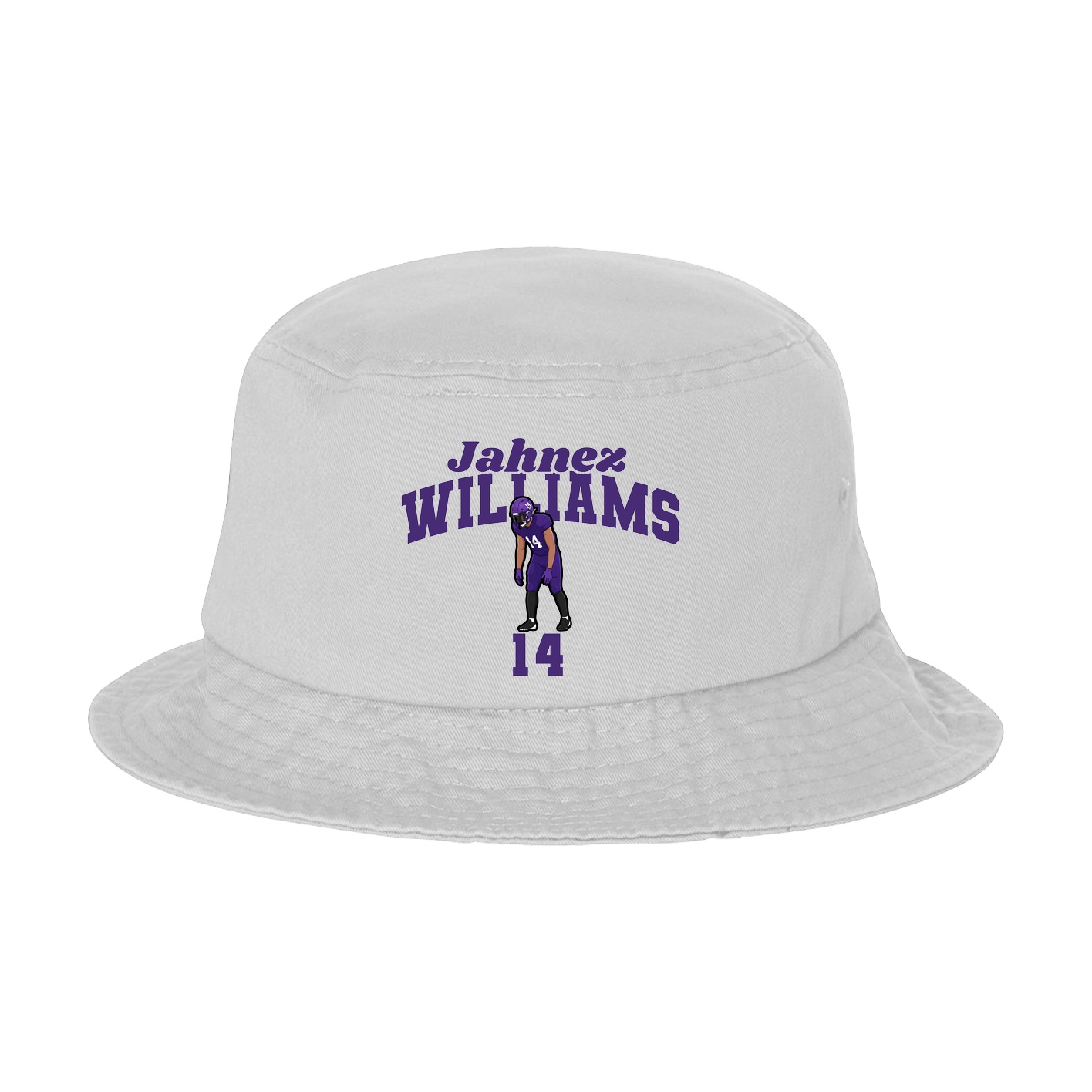 Bucket Cap — Signature Arch in White