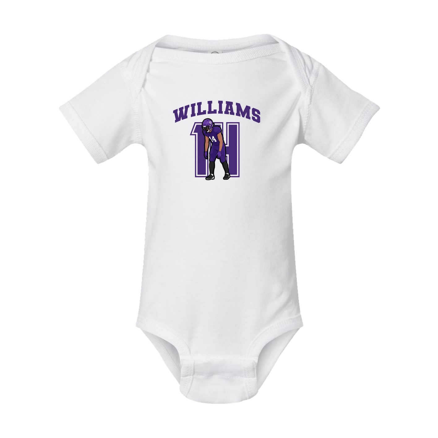 Baby Onesie — Number in White