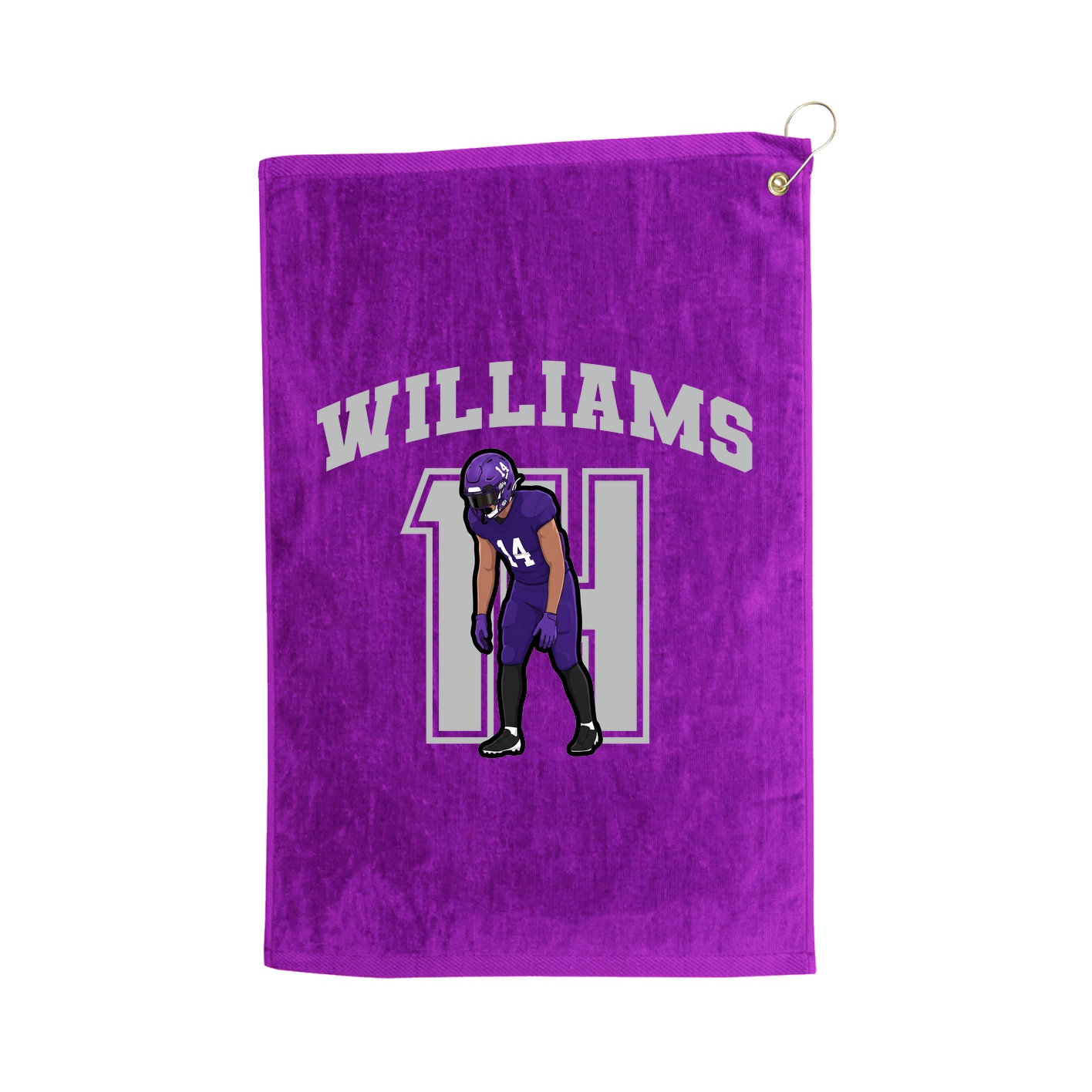 Golf Towel — Number in Purple