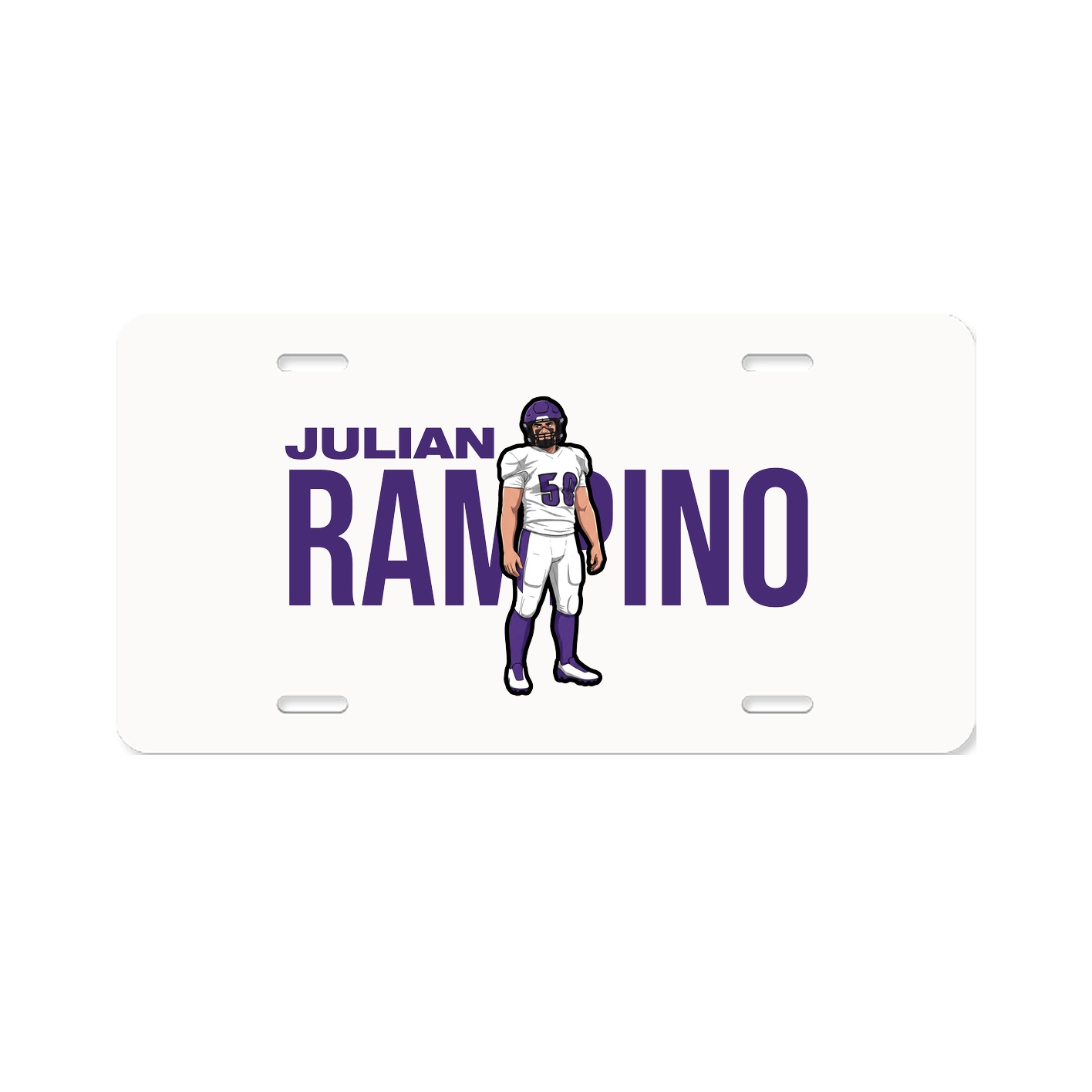 License Plate — Player Name in Classic