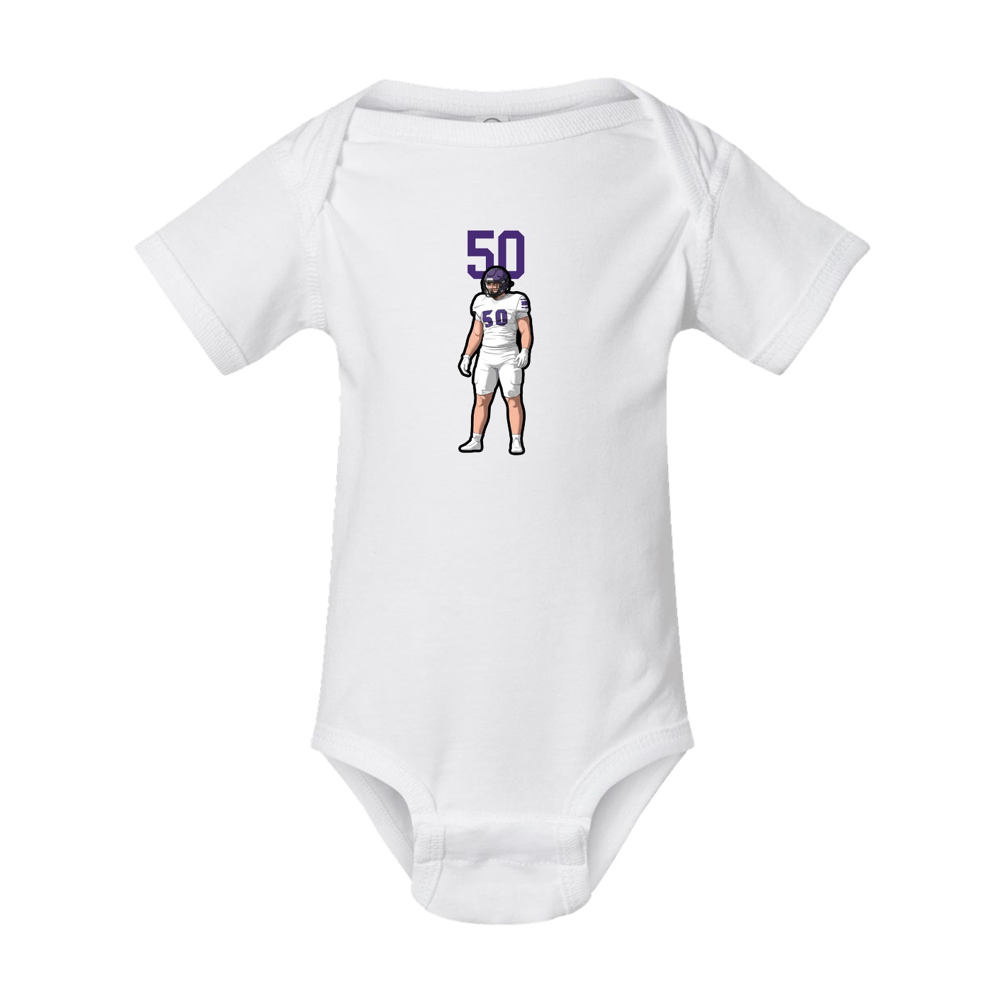 Baby Onesie — Number Top in White
