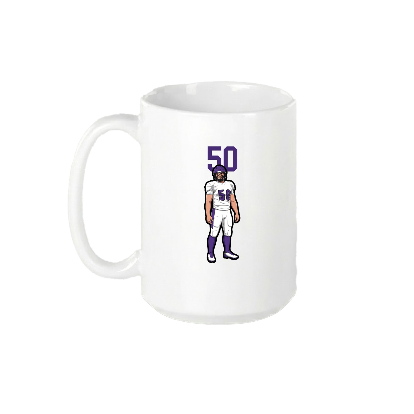 15oz Coffee Mug — Number Top in White
