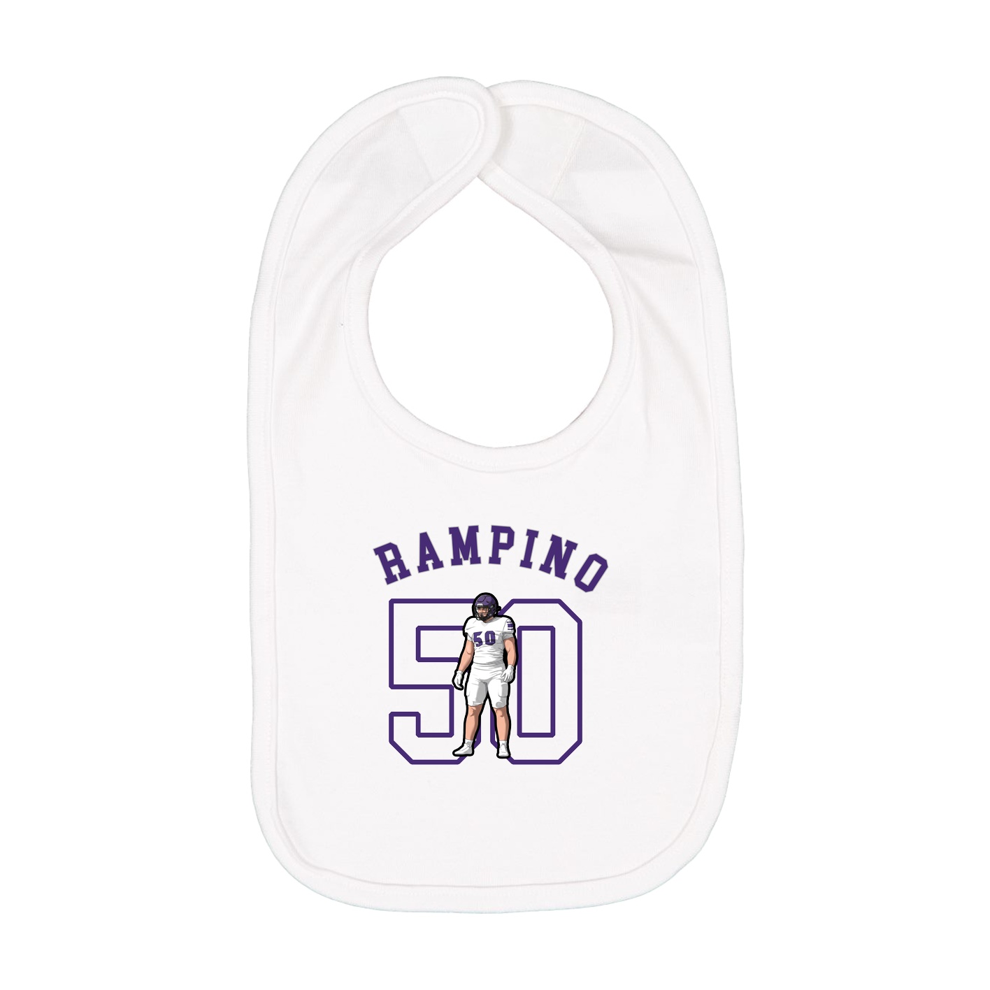 Infant Bib — Shirsey Arch in White