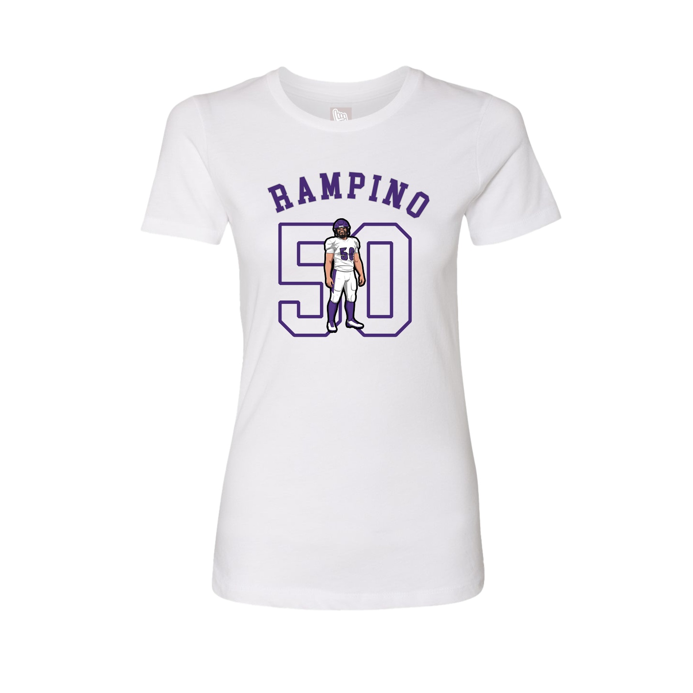 Fitted Women's Tee — Shirsey Arch in White