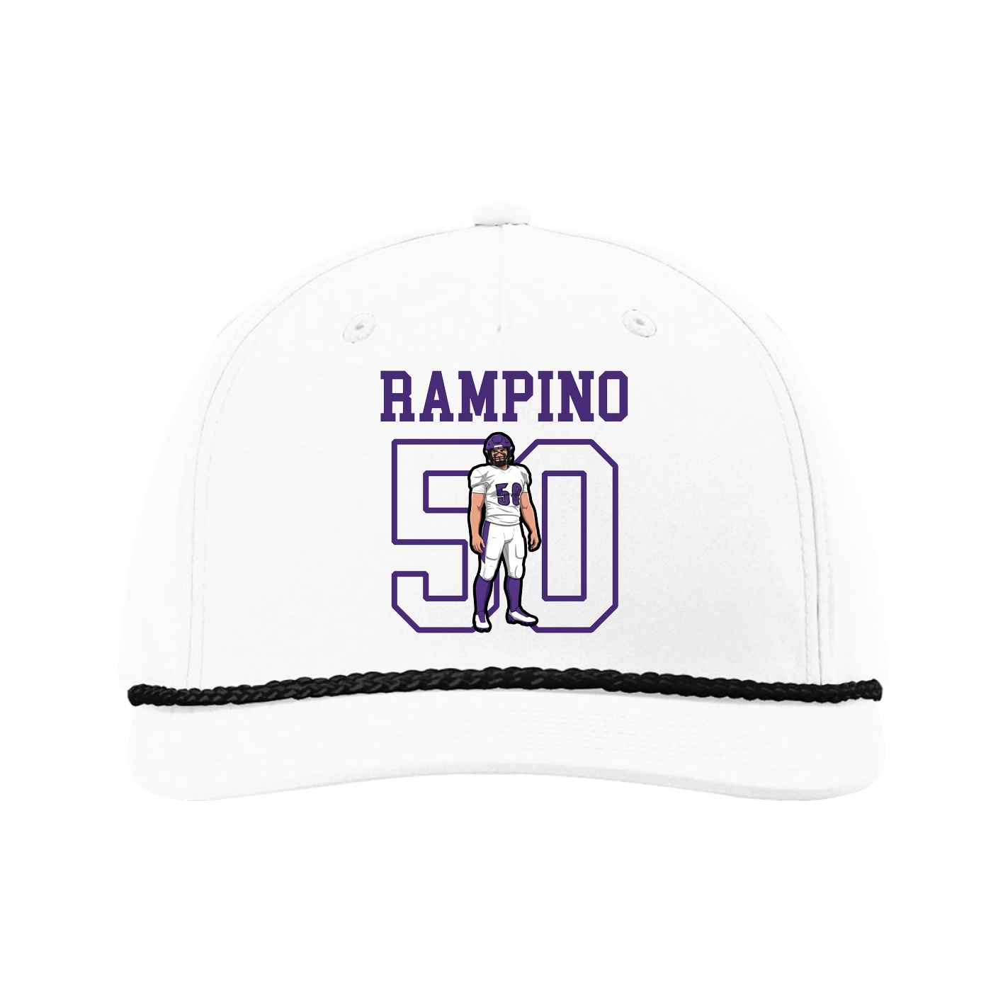 Five-Panel Classic Rope Cap — Shirsey in White