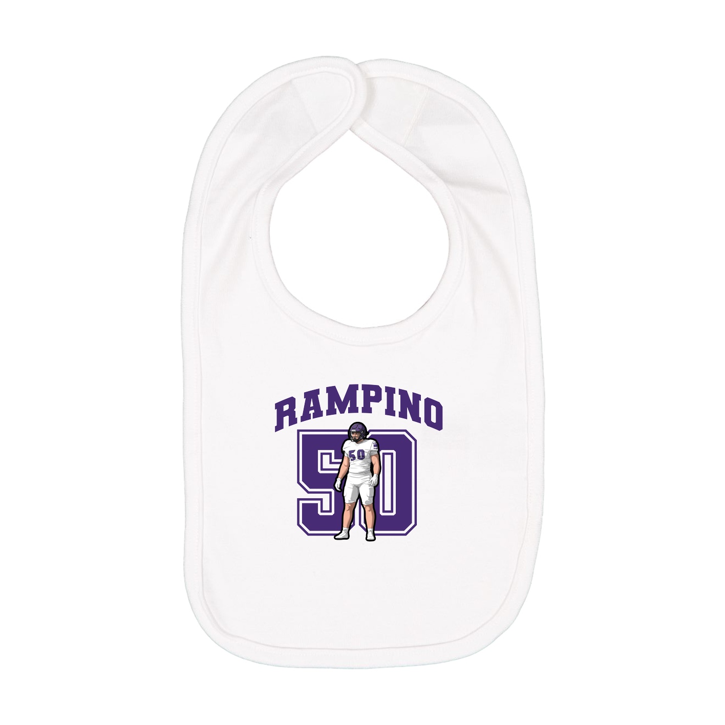 Infant Bib — Number in White