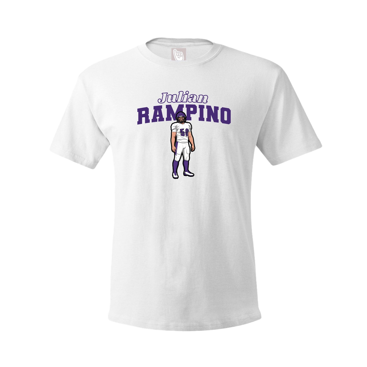 Youth Tee — Name Arch in White