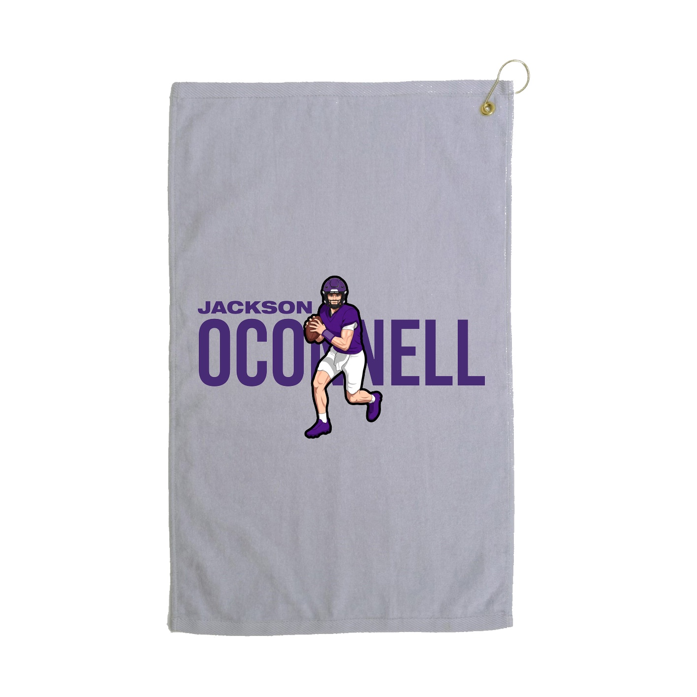 Golf Towel — Player Name in Grey