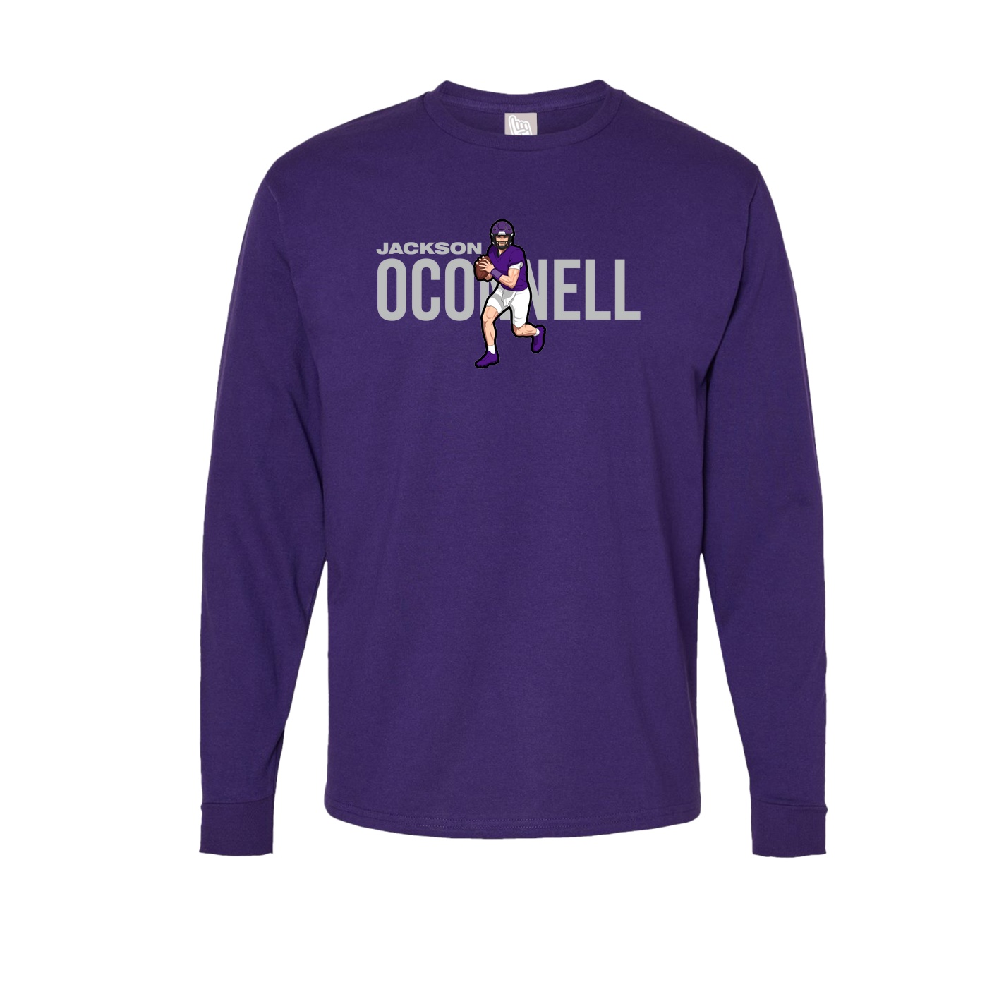Long Sleeve Tee — Player Name in Purple
