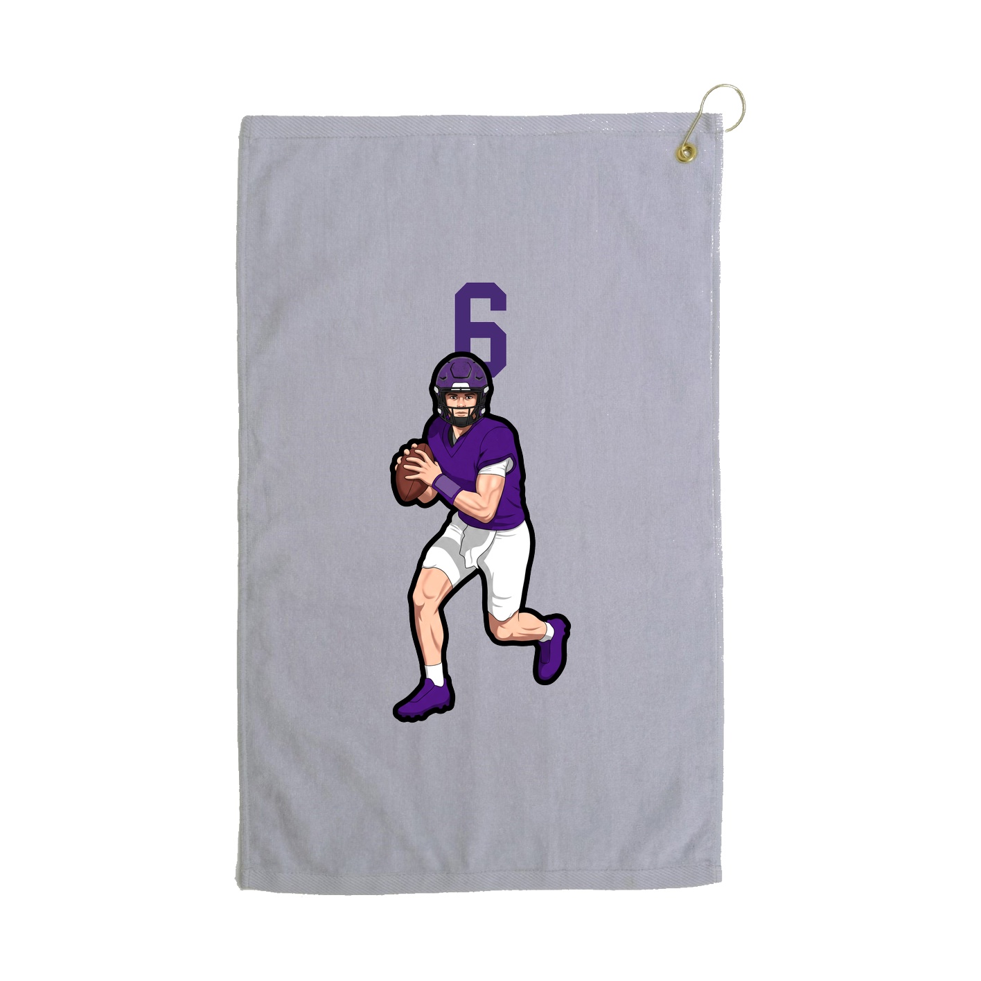 Golf Towel — Number Top in Grey