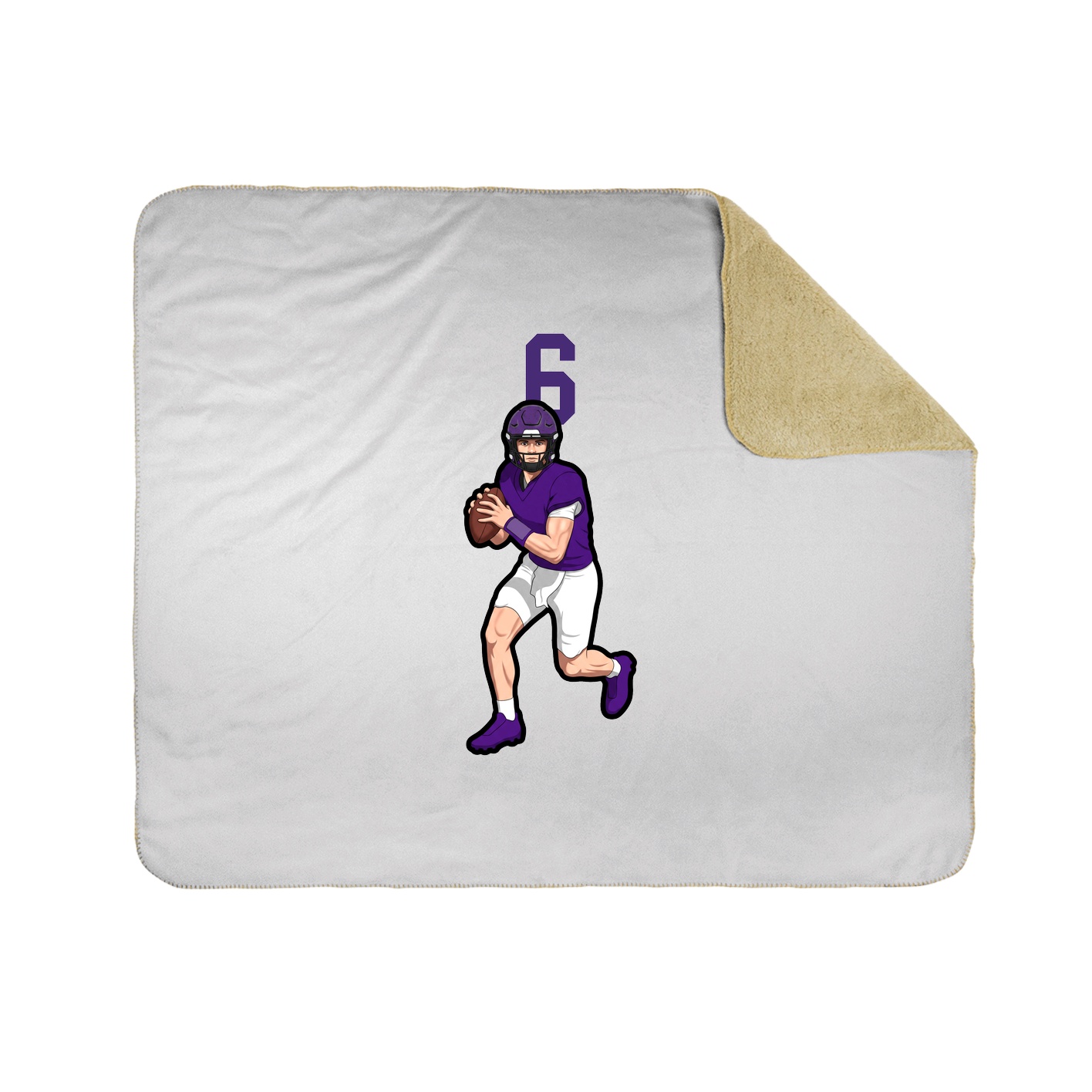 Throw Blanket — Number Top in White