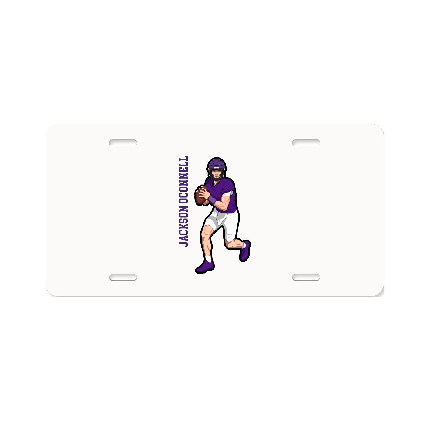 License Plate — Name Vertical in Classic