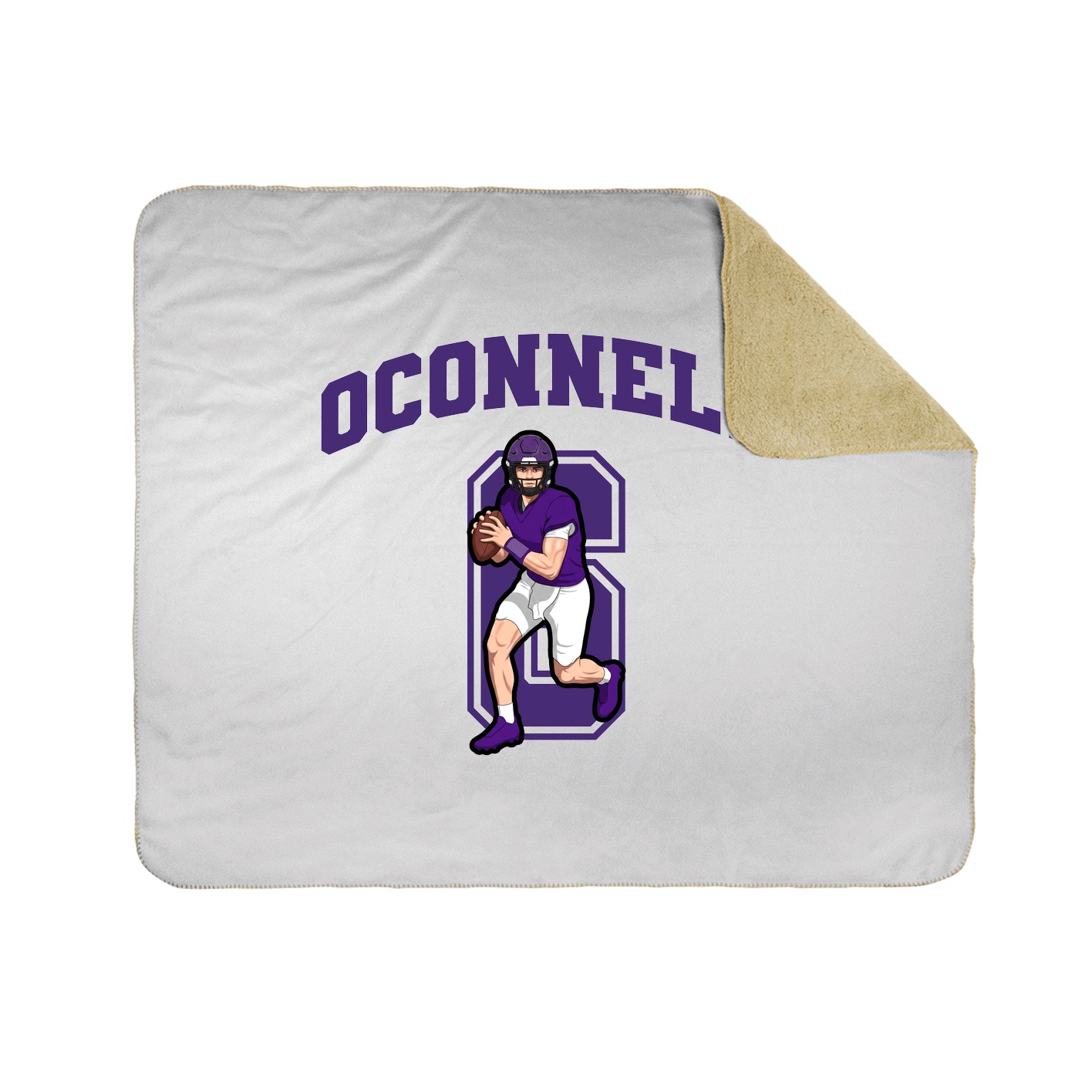 Throw Blanket — Number in White