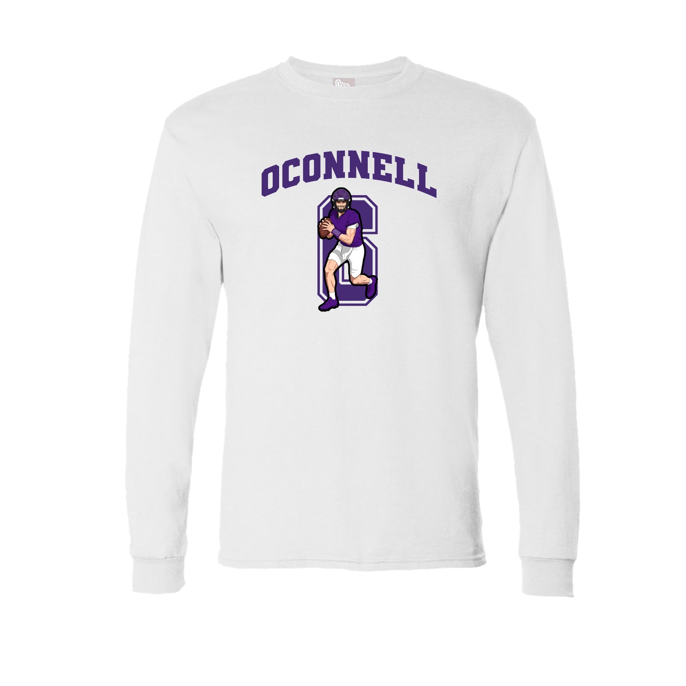 Long Sleeve Tee — Number in White