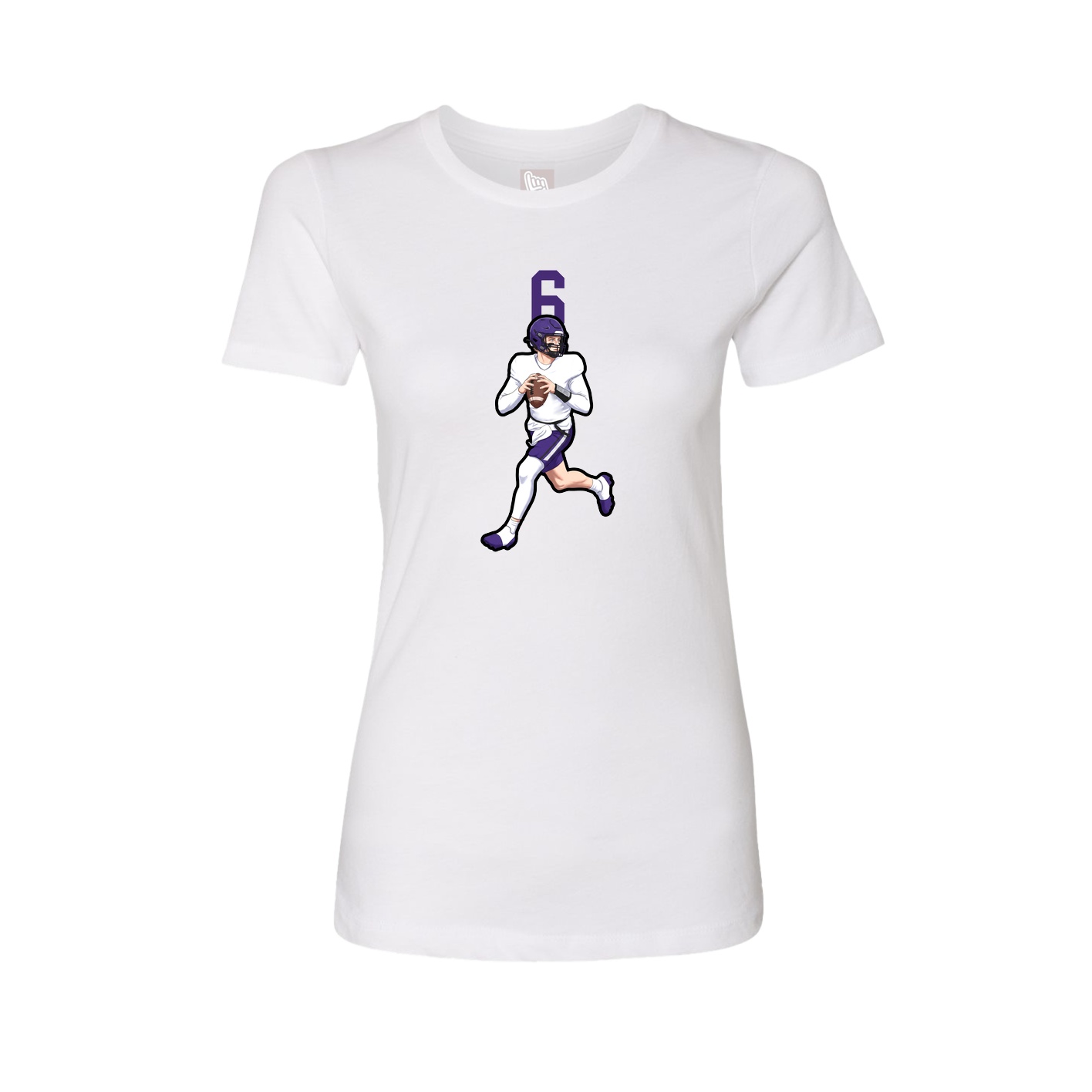 Fitted Women's Tee — Number Top in White