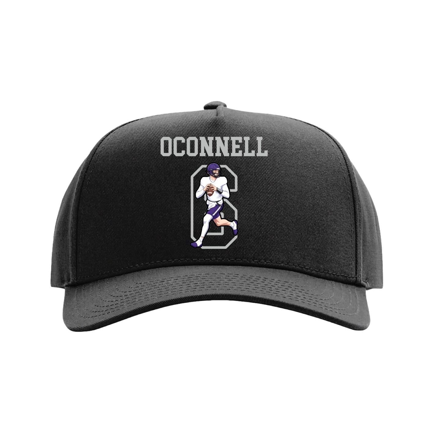 Full Fabric Five-Panel Champ Cap — Shirsey in Black