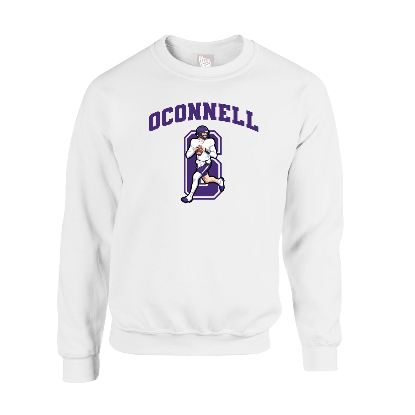 Fleece Crew — Number in White