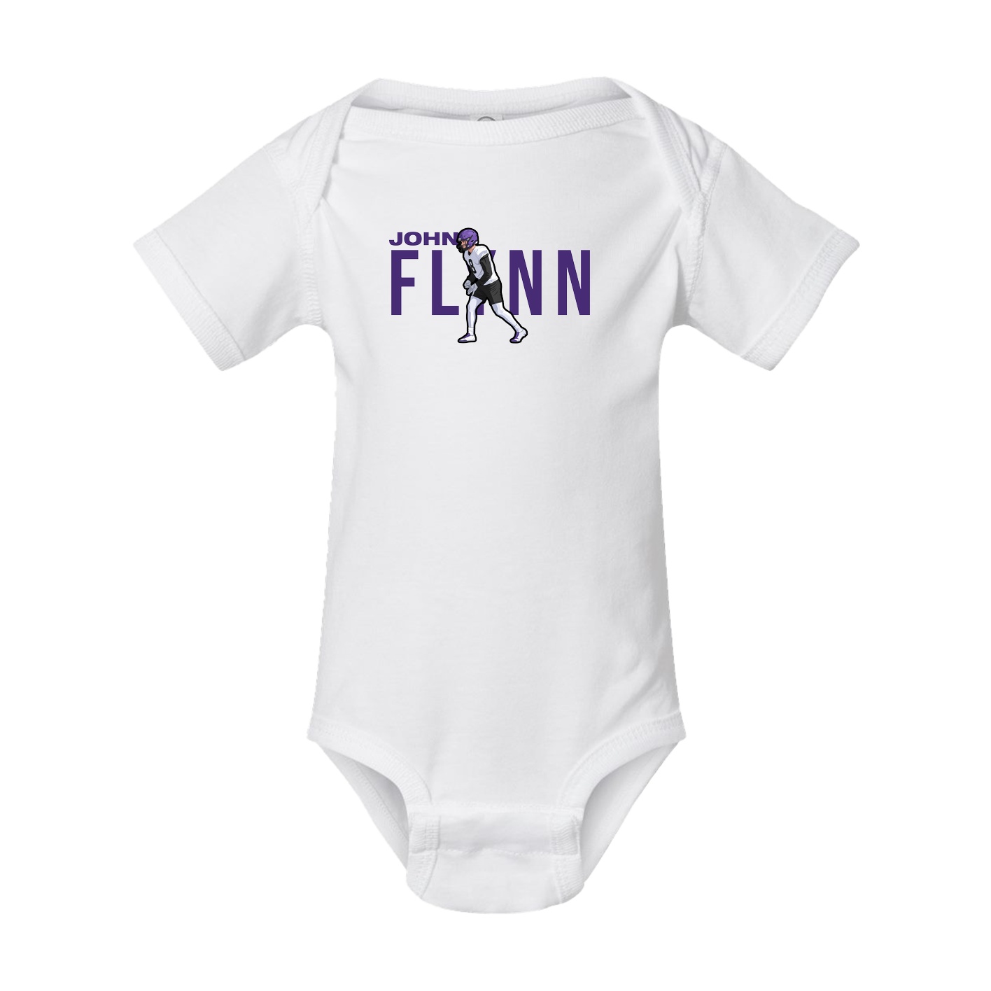 Baby Onesie — Player Name in White