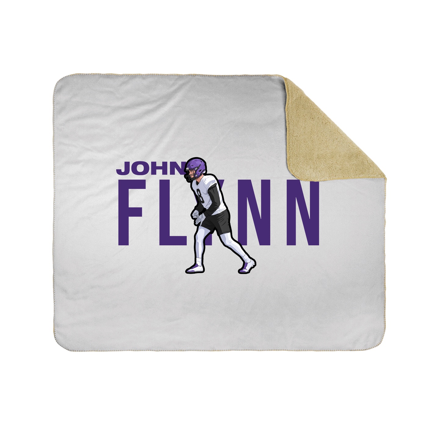 Throw Blanket — Player Name in White