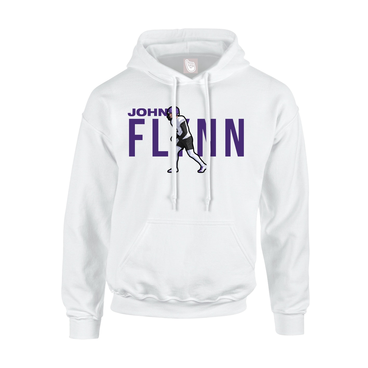 Youth Hoodie — Player Name in White