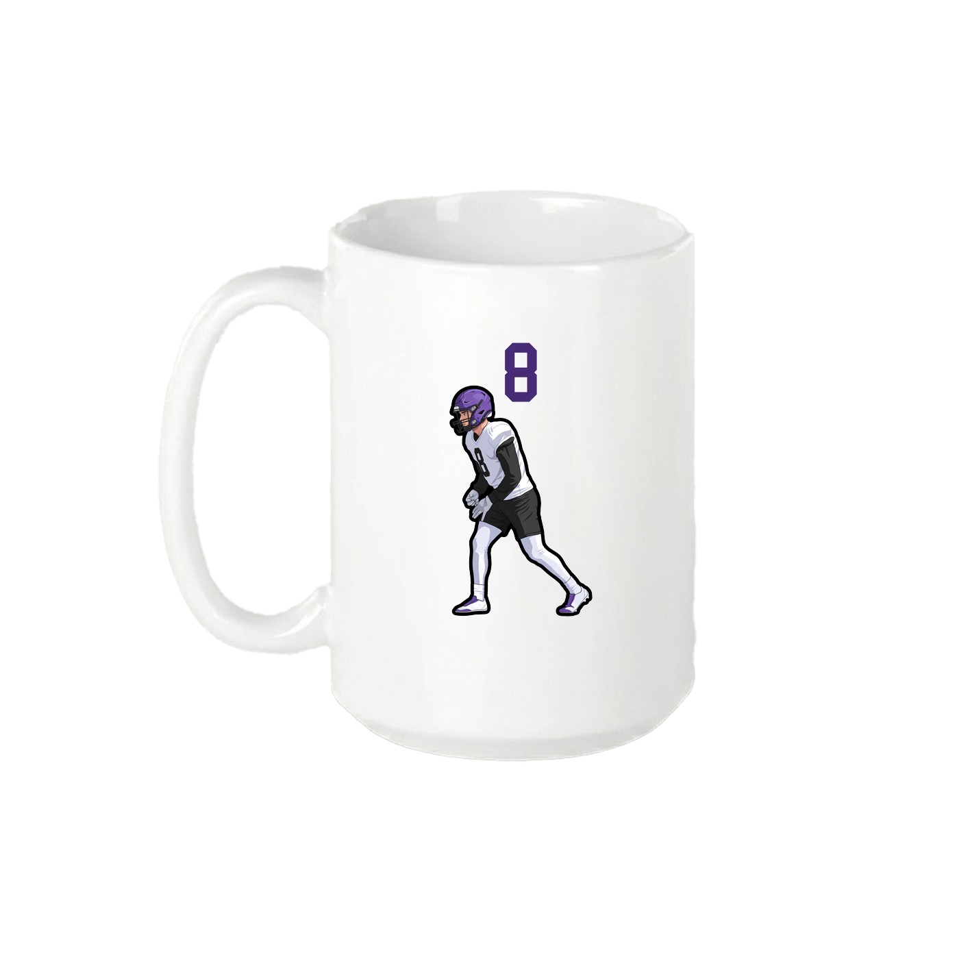 15oz Coffee Mug — Number Top in White