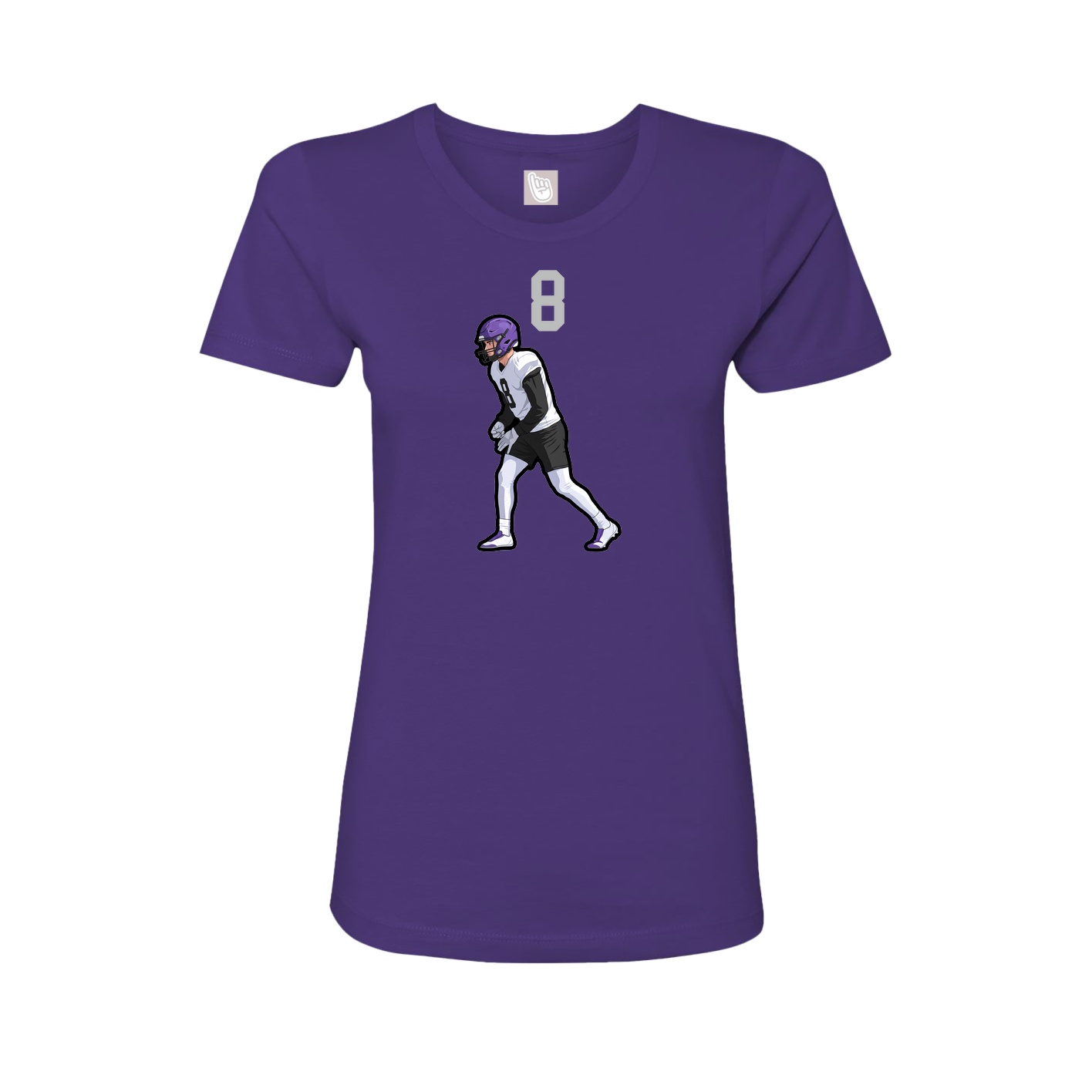 Fitted Women's Tee — Number Top in Purple