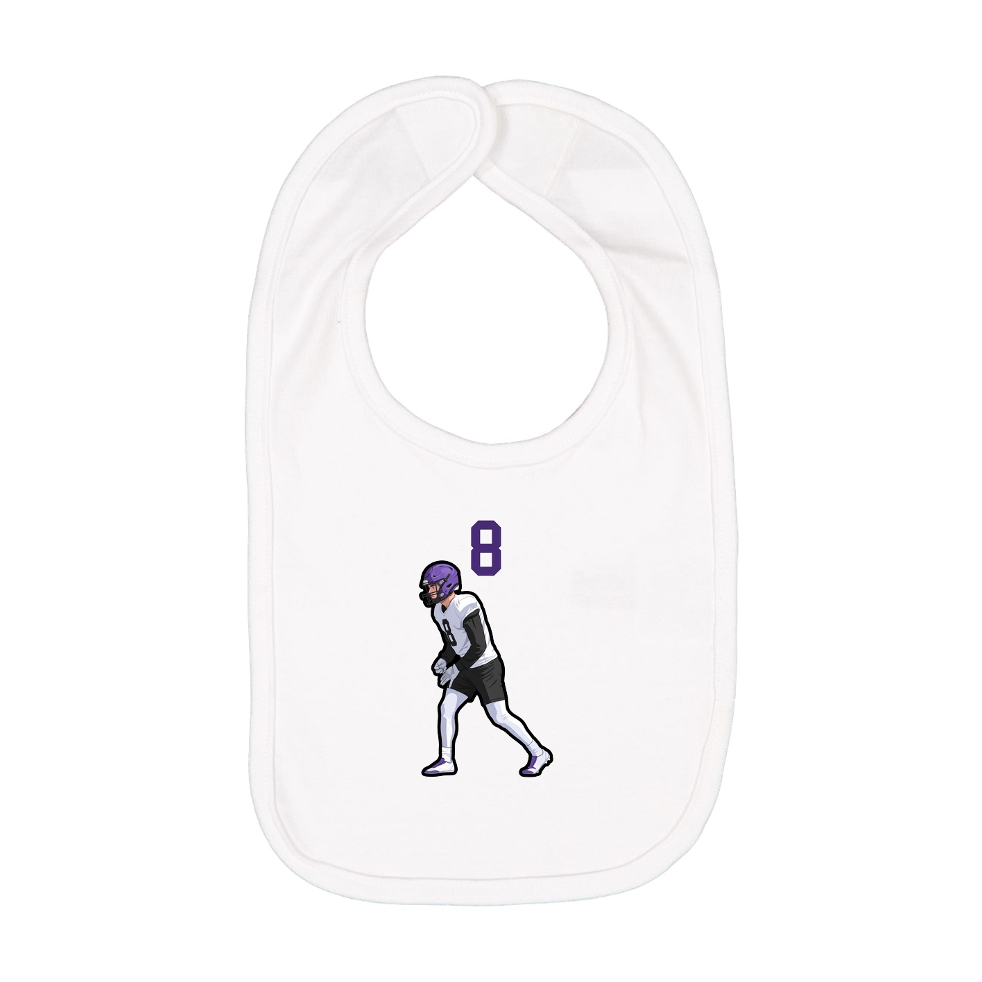 Infant Bib — Number Top in White
