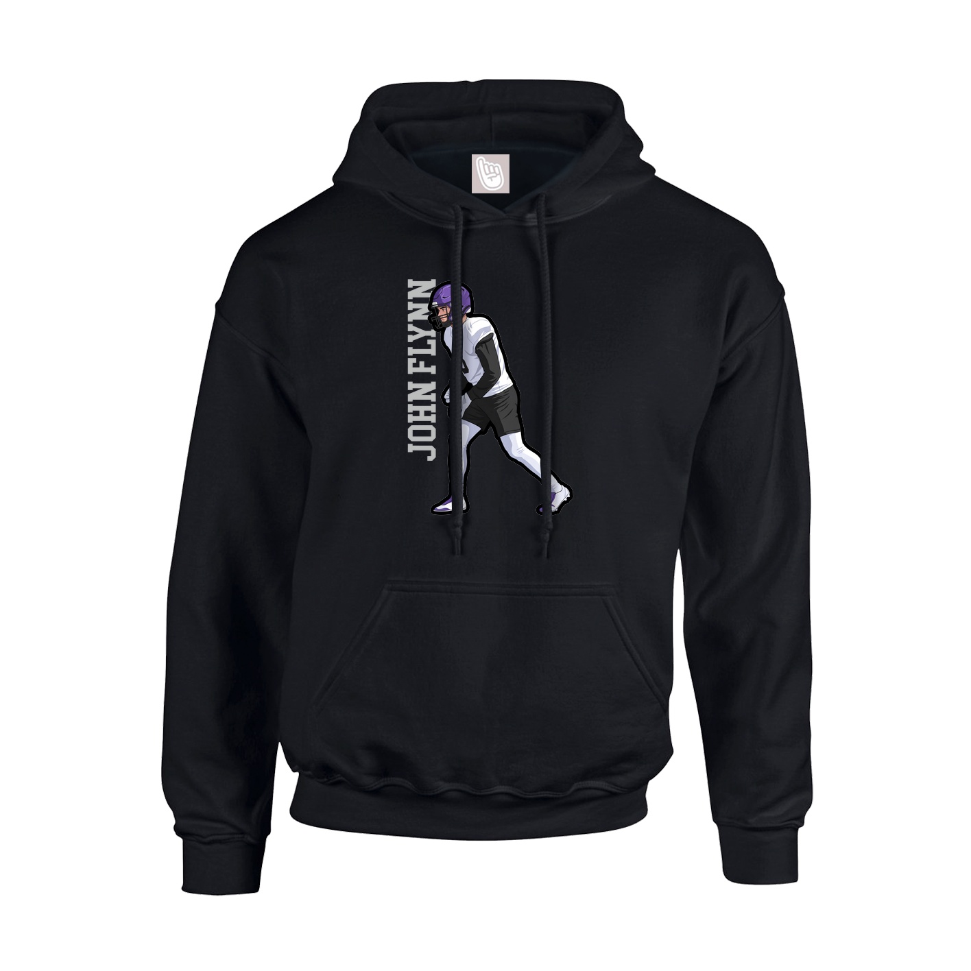 Hoodie — Name Vertical in Black